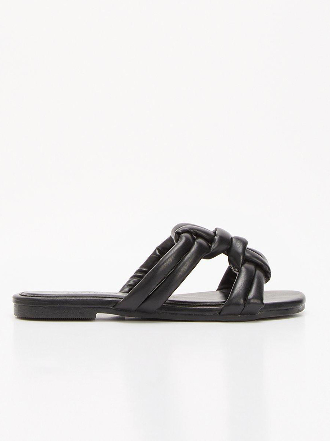 

DOROTHY PERKINS Principles Women Knotted Open Toe Flats, Black