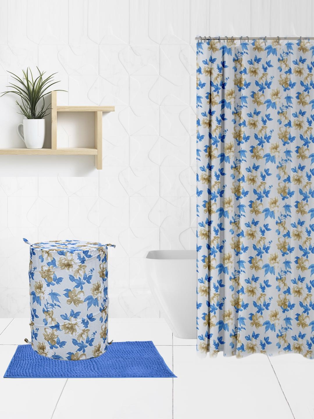 

Athome by Nilkamal 15 Pieces Bath Uitility Set, Blue