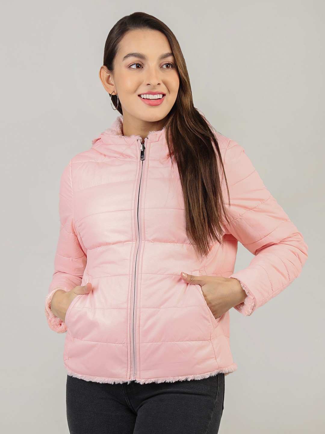 

LURE URBAN Women Reversible Tailored Jacket, Pink