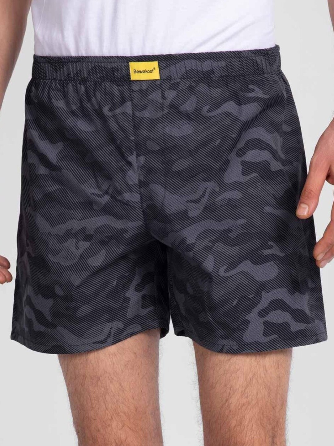 

Bewakoof Men Printed Pure Cotton Boxers, Black