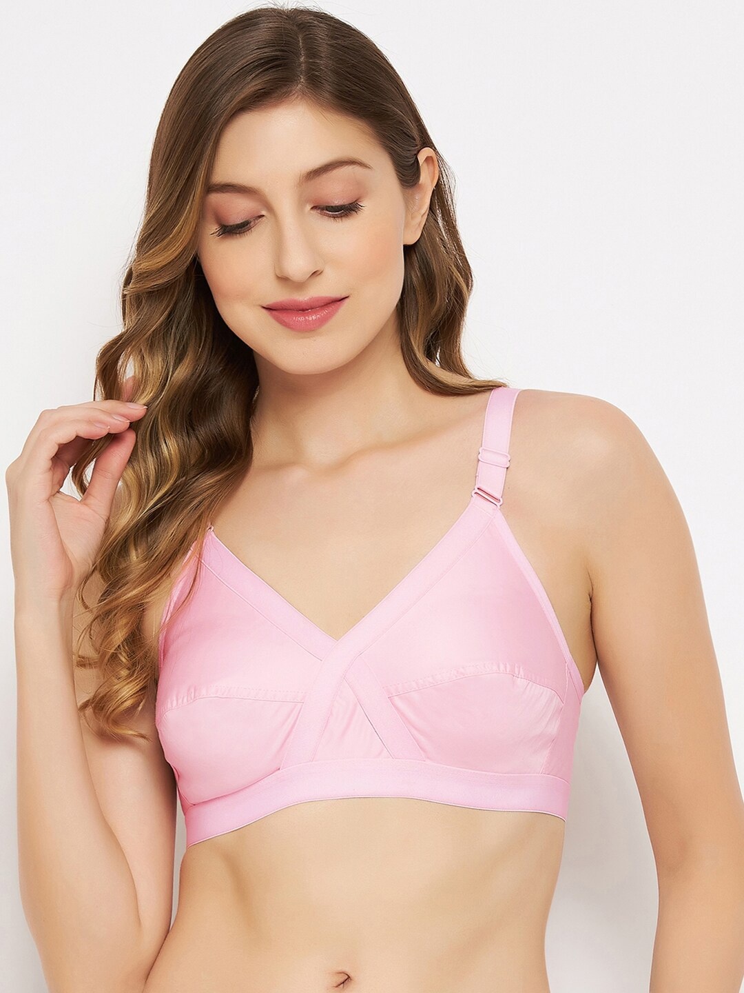 

Camey Pink Non Wired Non Padded Full Coverage Bra