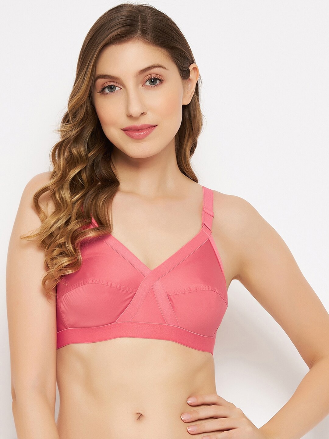 

Camey Coral Non Wired Non Padded Full Coverage Bra