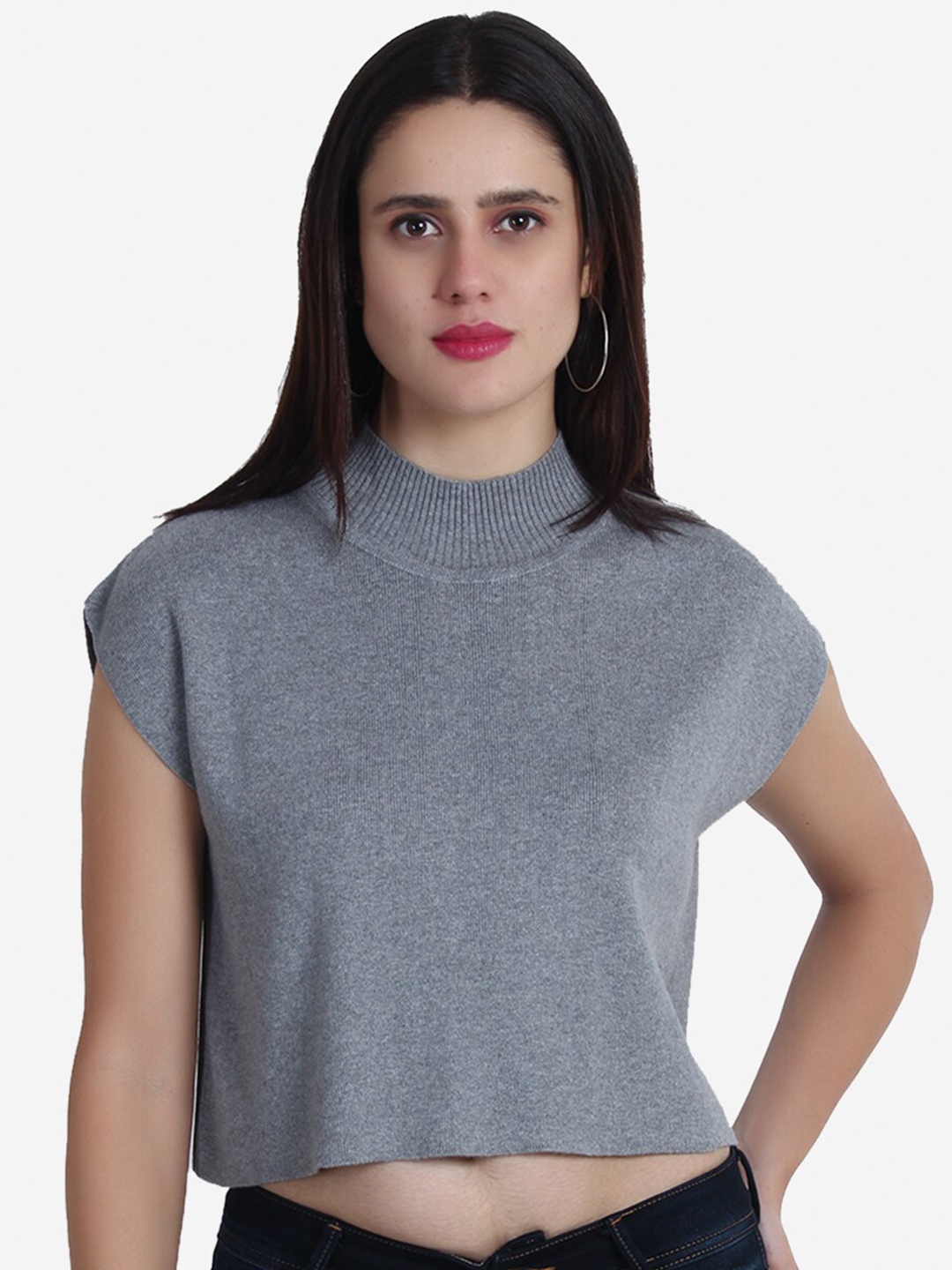 

JoE Hazel Women Grey Crop Cotton Pullover