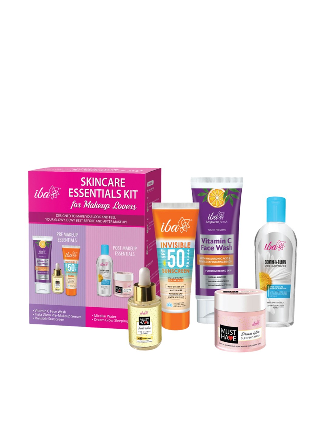 

Iba Skincare Essentials Kit for Makeup Lovers 430g, White