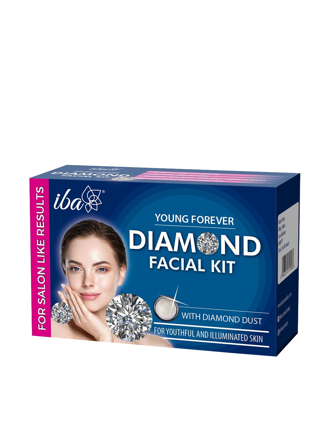 

Iba Young Forever Diamond Facial Kit - 6-Steps Single Use - 60g, Blue