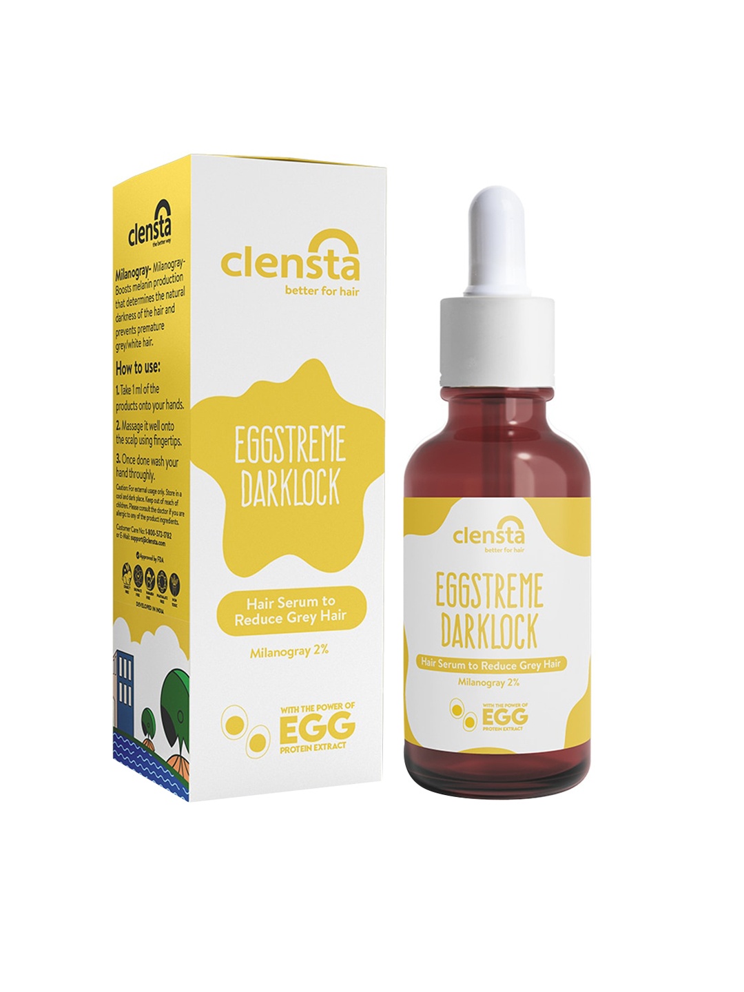

Clensta White Eggstreme Darklock Hair Serum 60ml