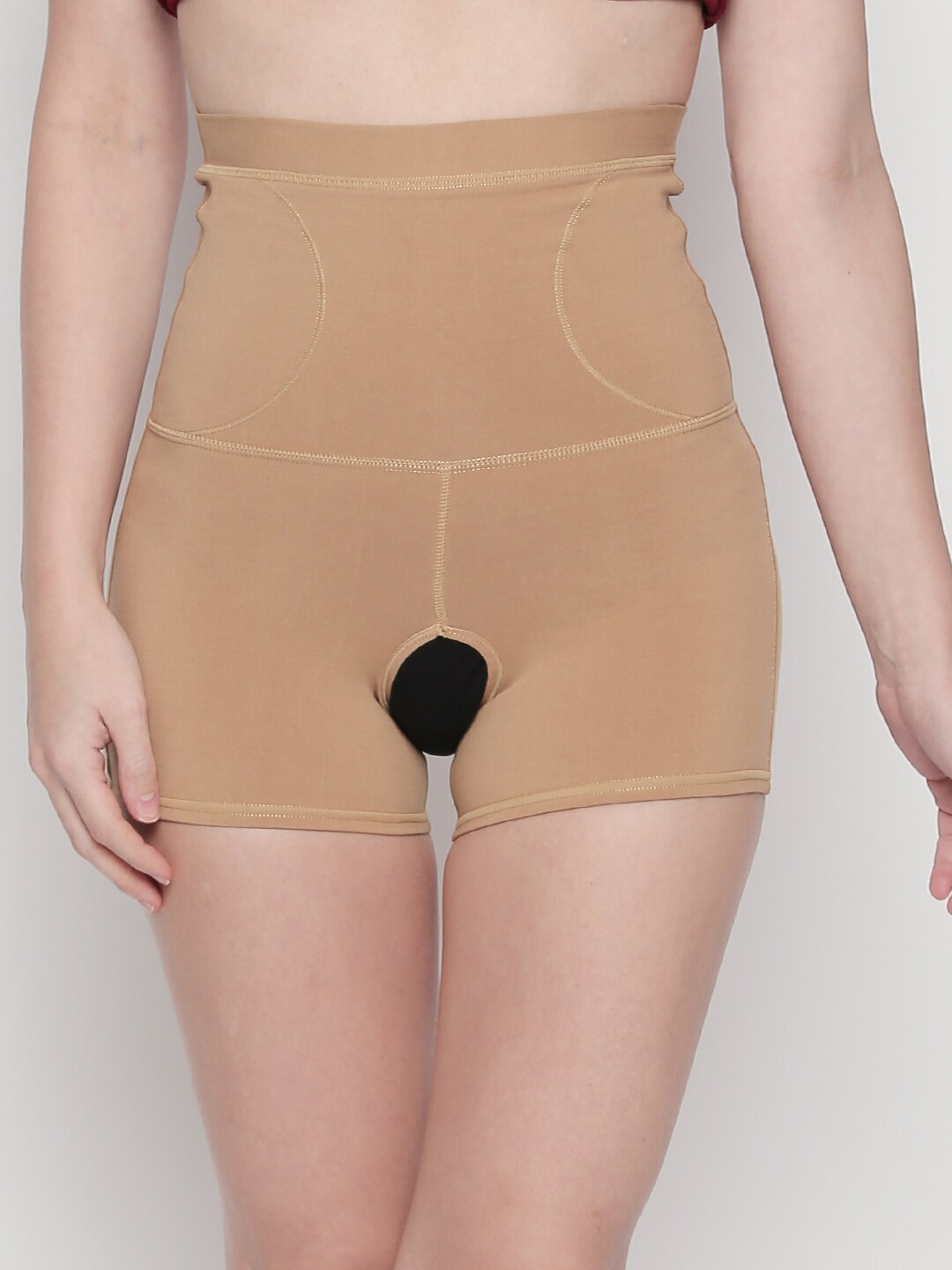 

RedRose Women Beige-Colored Solid Tummy and Thigh Shaper
