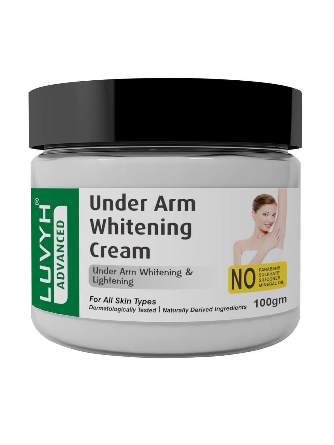 

LUVYH Under Arm Whitening Cream 100gm, White