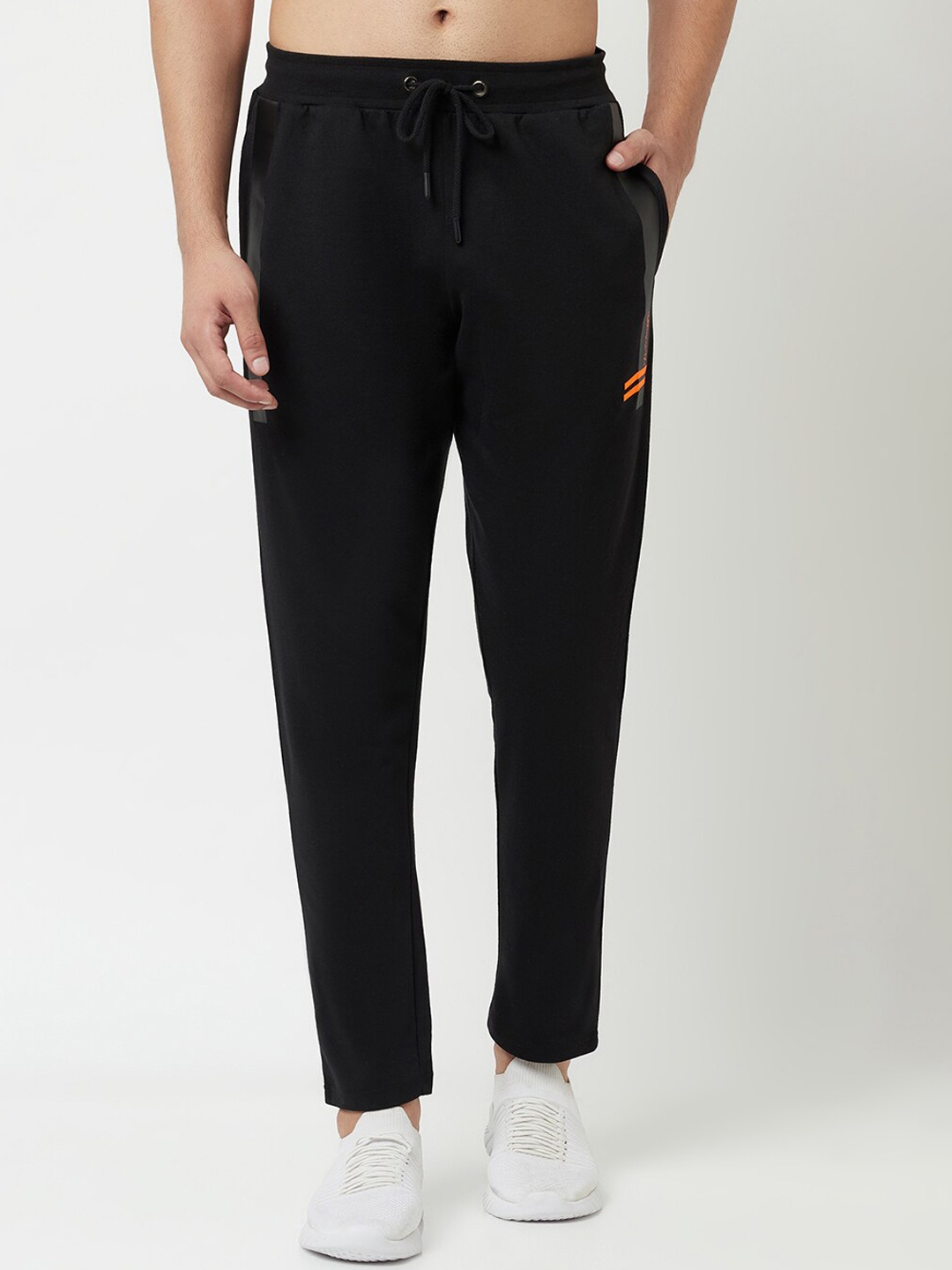 

HARBOR N BAY Men Cotton Track Pants, Black
