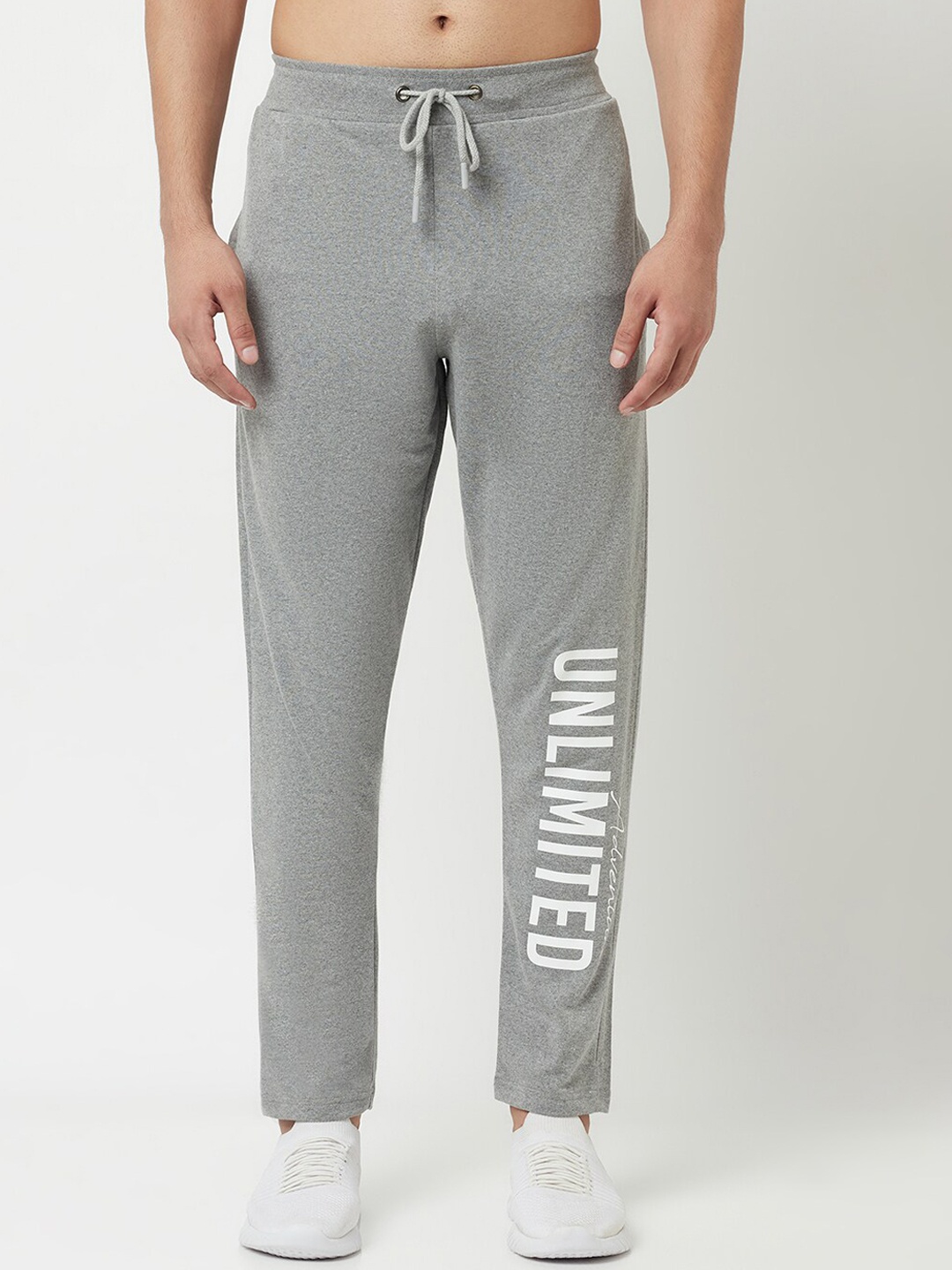 

HARBOR N BAY Men Print Cotton Track Pants, Grey