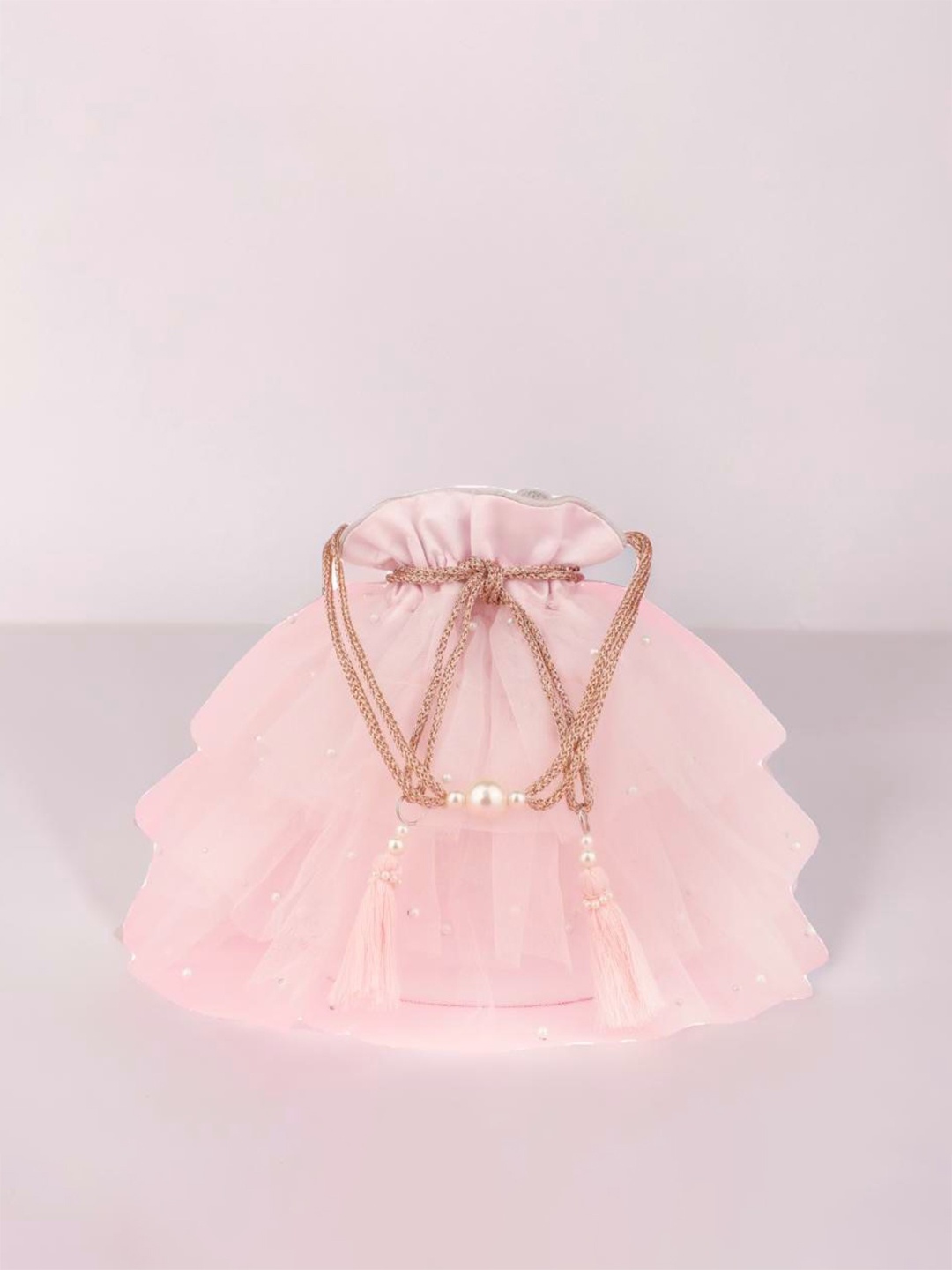 

MASQ Embellished Potli Clutch, Pink