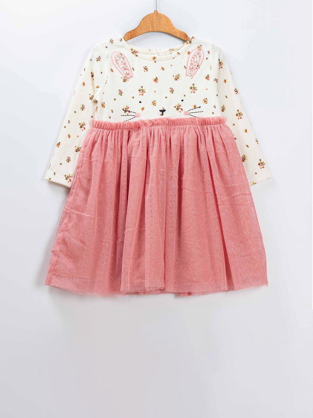 

JusCubs Floral A-Line Dress, Off white