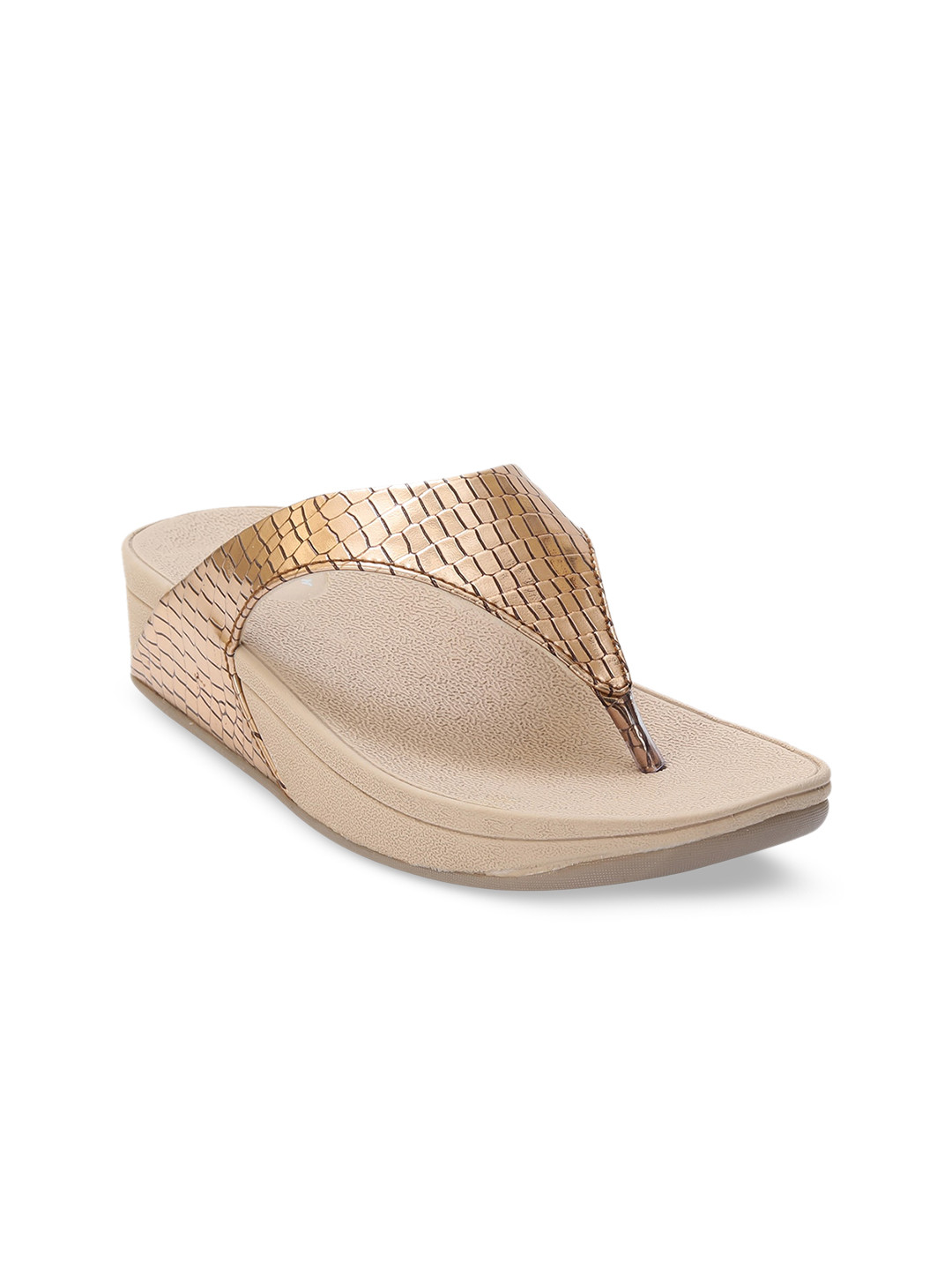 

Zyla Women Rose Gold-Toned Embellished Comfort Heels