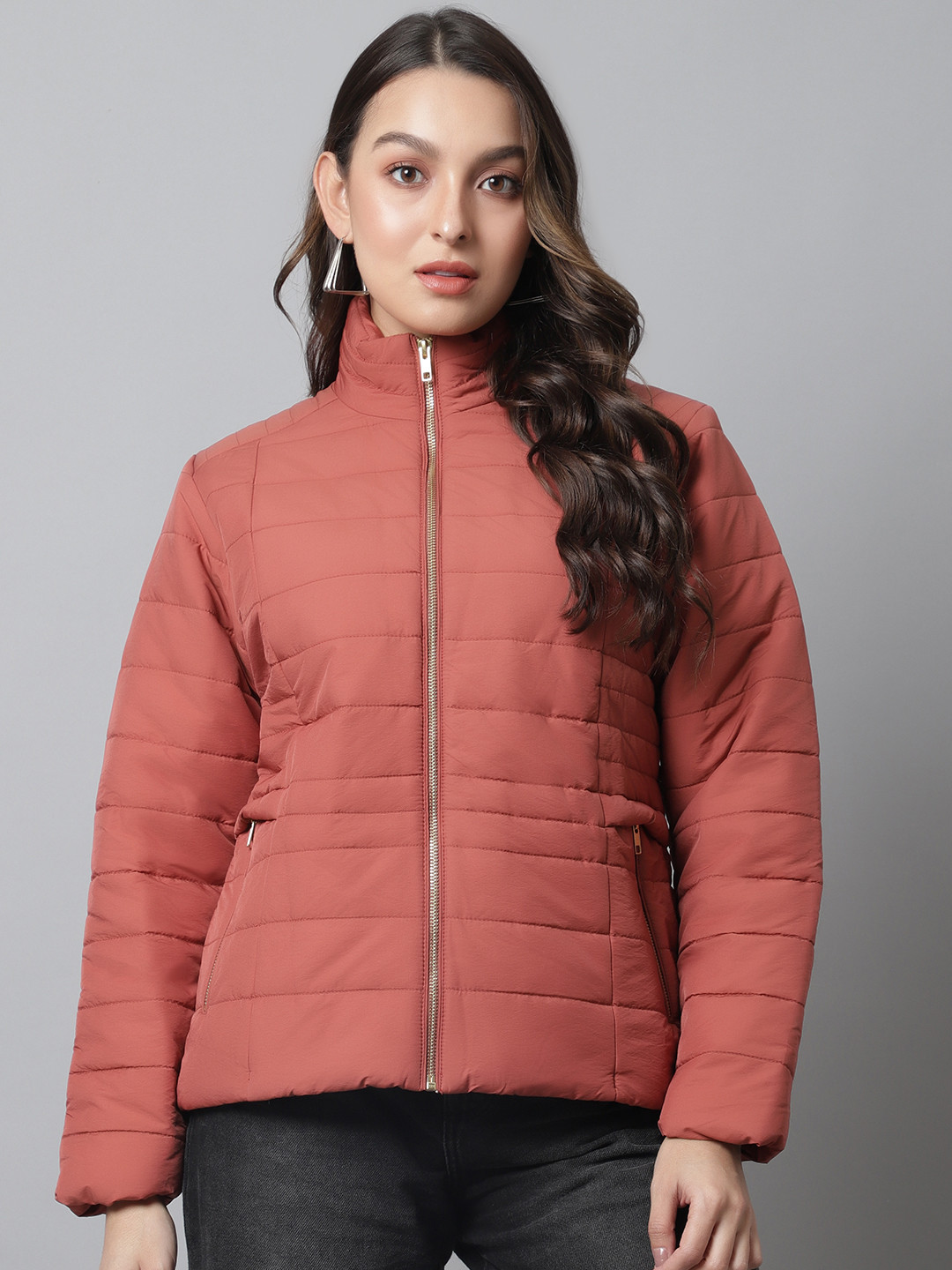 

Cantabil Women Lightweight Padded Jacket, Red