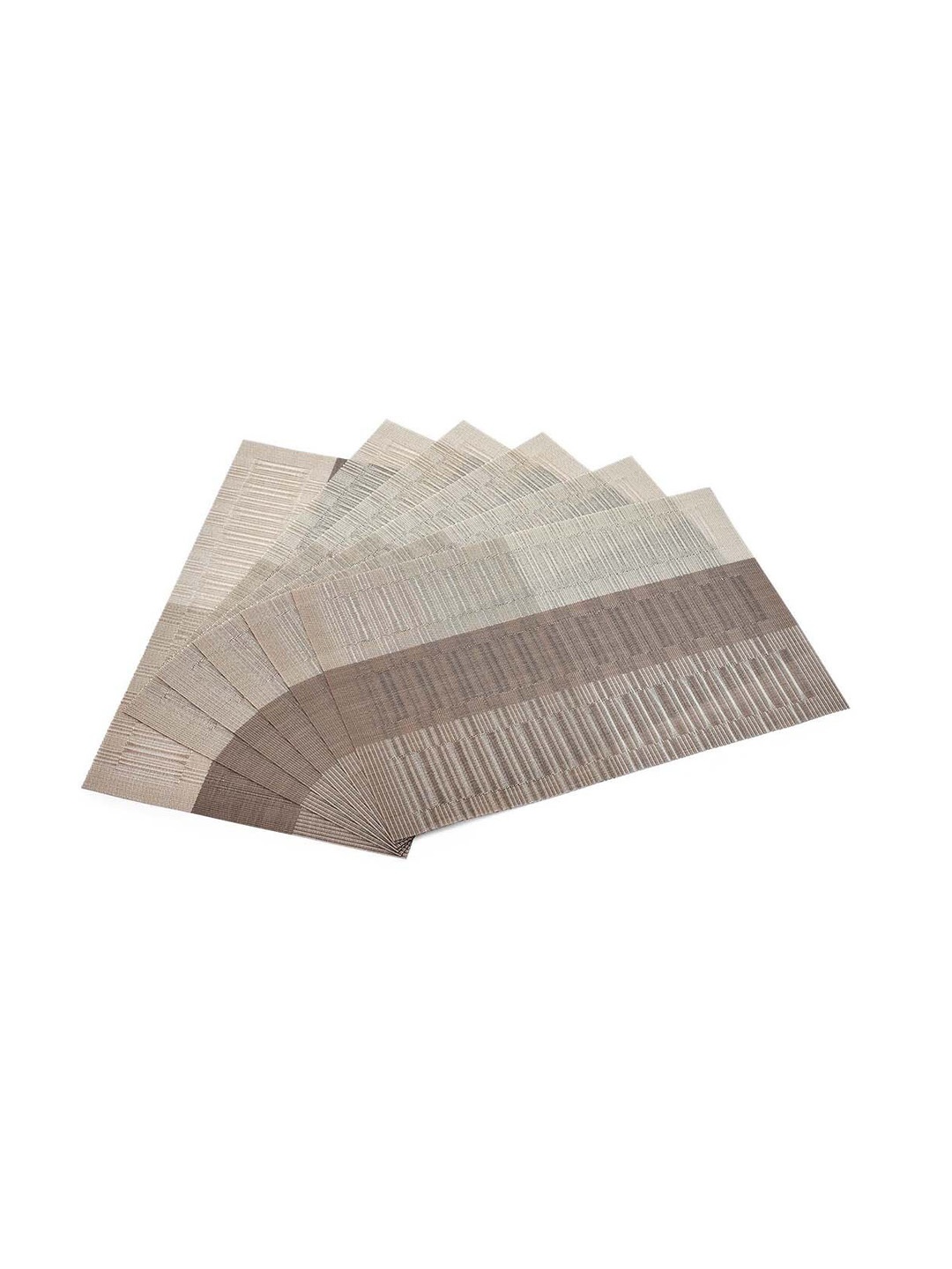 

Athome by Nilkamal Magestic Set Of 6 Grey Striped Table Placemats