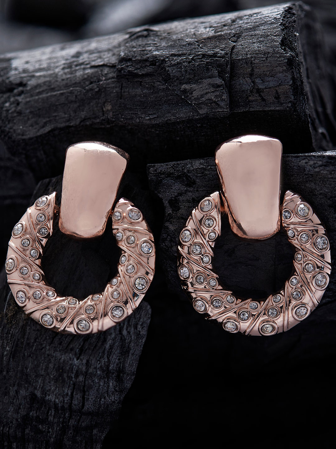

Accessorize Rose Gold-Plated Contemporary Drop Earrings