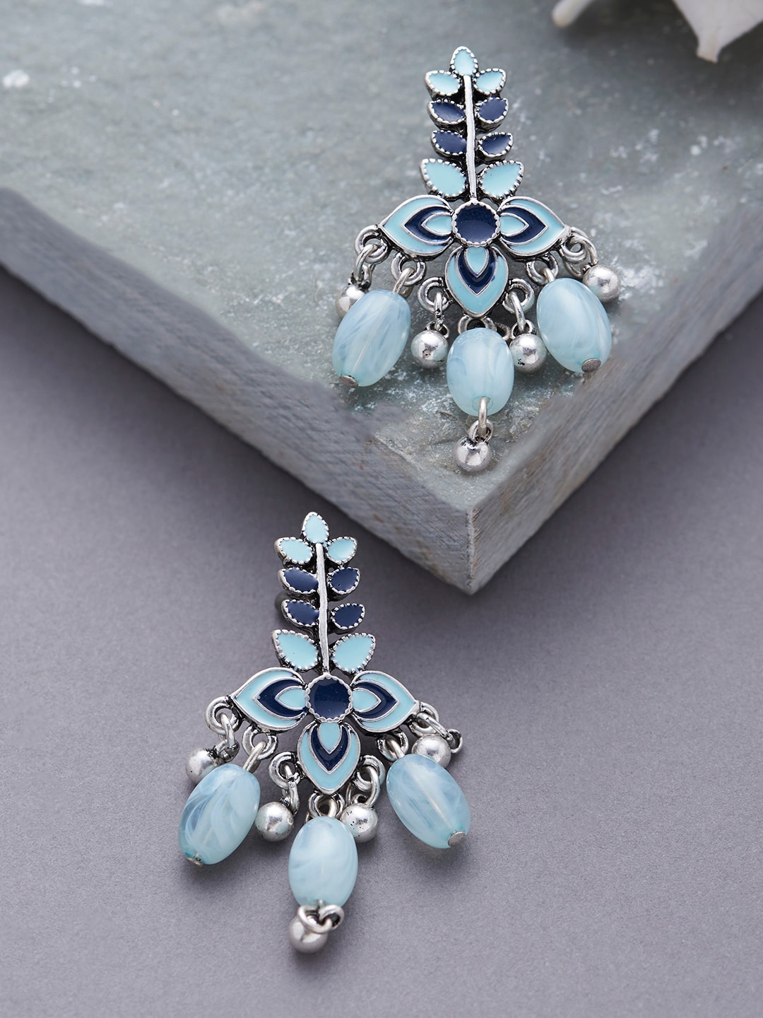 

Accessorize Enamelled Contemporary Drop Earrings, Blue