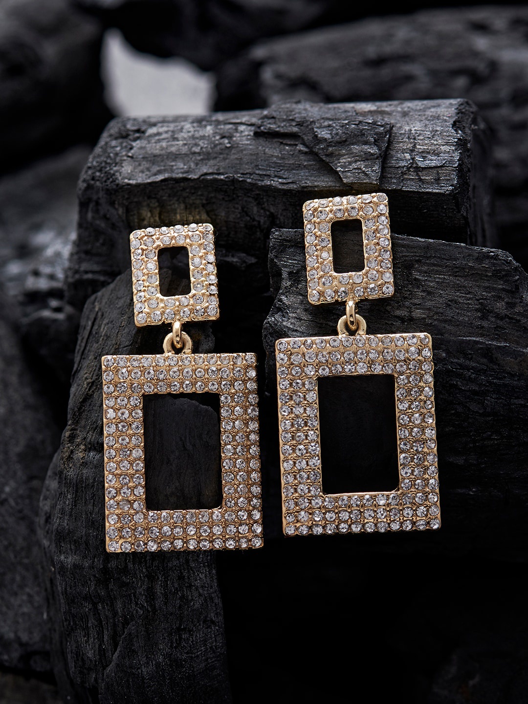 

Accessorize Gold-Toned Contemporary Drop Earrings