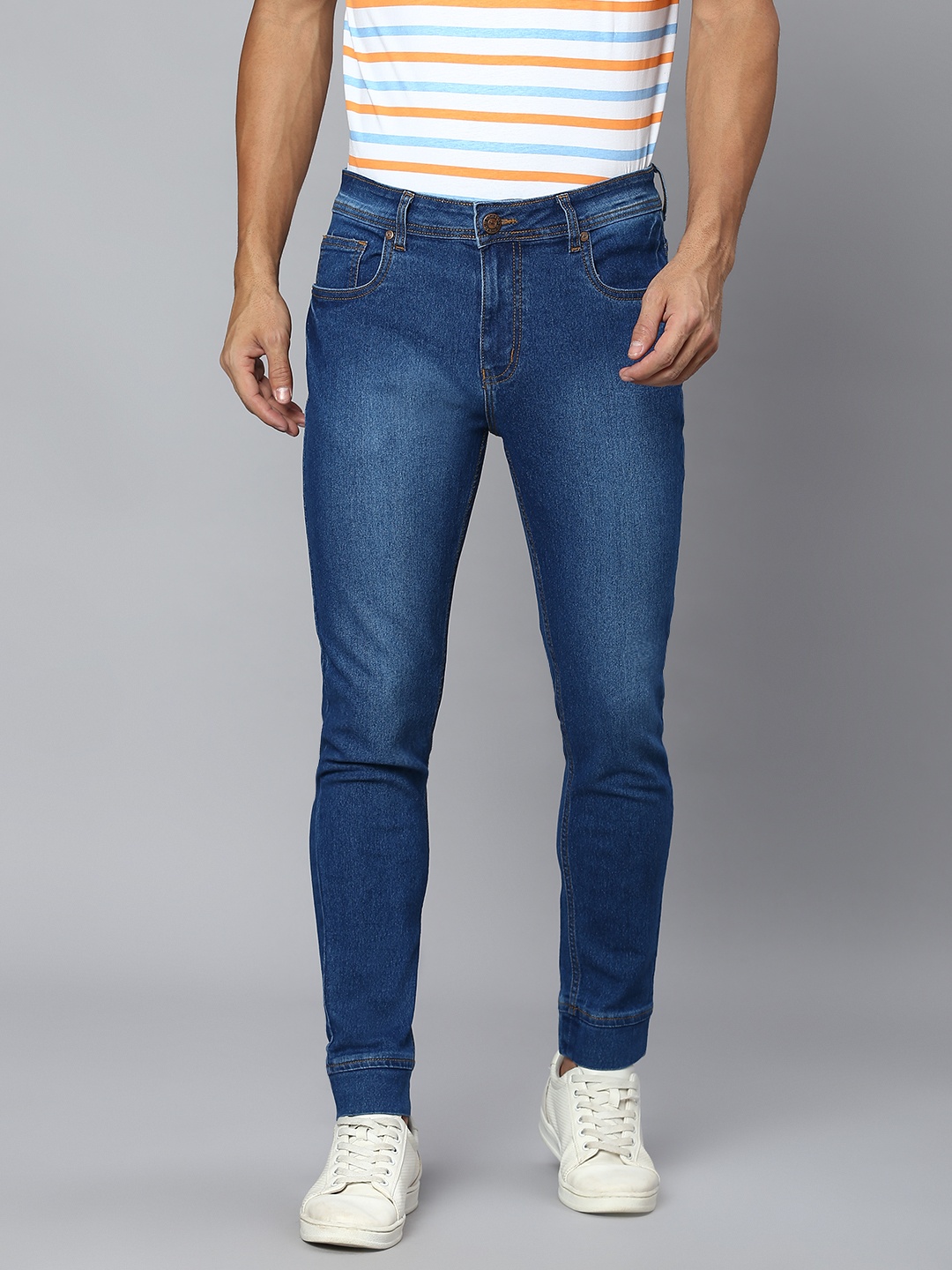 

High Star Men Heavy Fade Stretchable Jeans, Blue