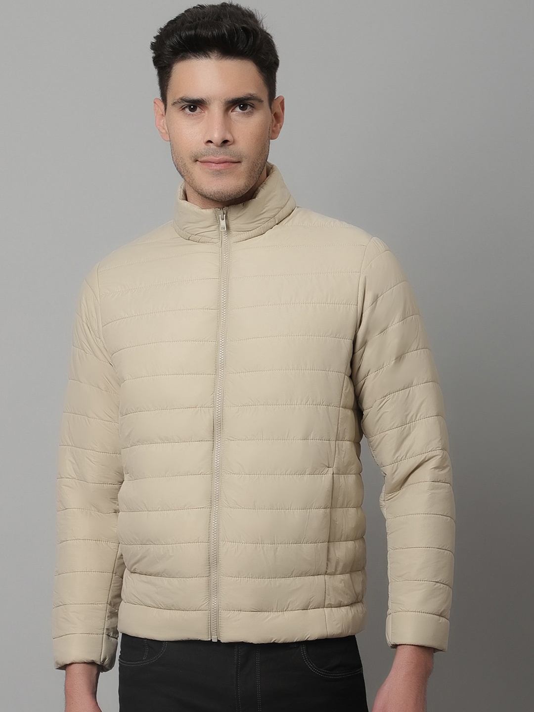 

Cantabil Men Lightweight Puffer Jacket, Beige