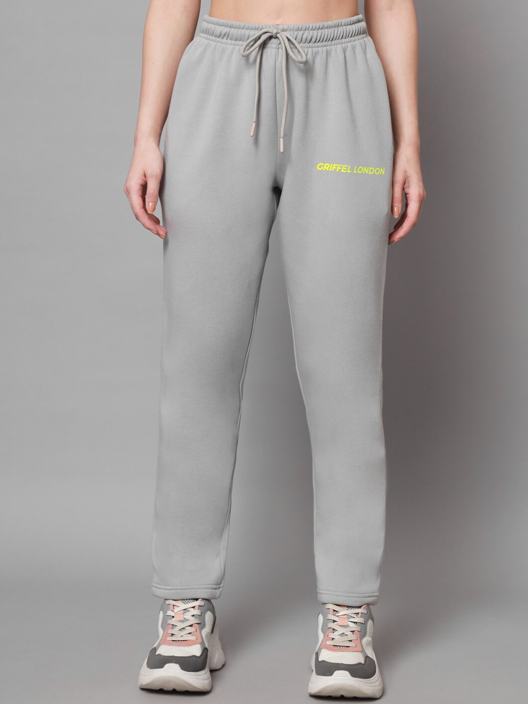 

GRIFFEL Women Cotton Track Pant, Grey