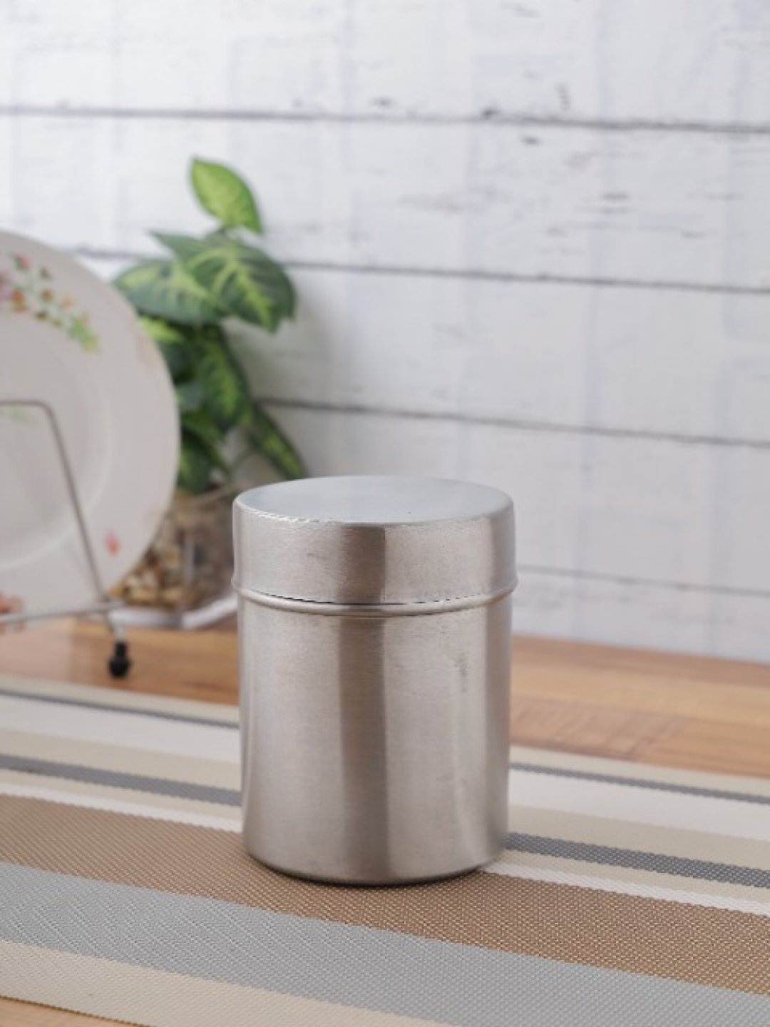 

Abode Set Of 2 Silver-Toned Stainless Steel Canister 450 ml