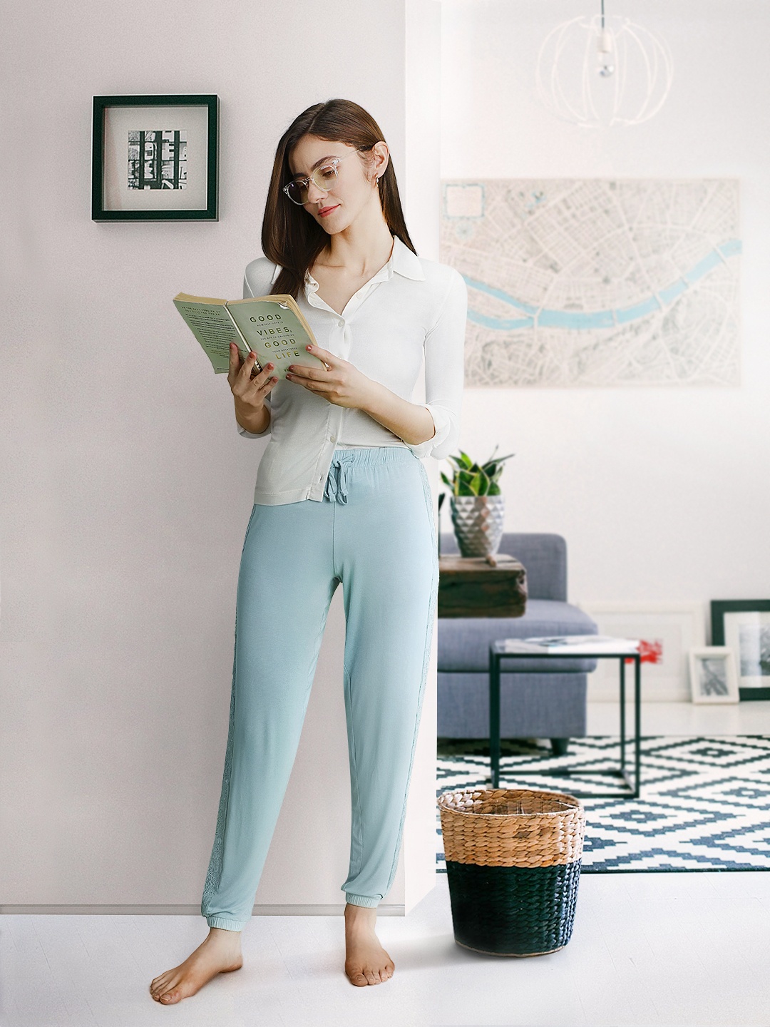 

Marks & Spencer Women Jogger Style Lounge Pants, Green
