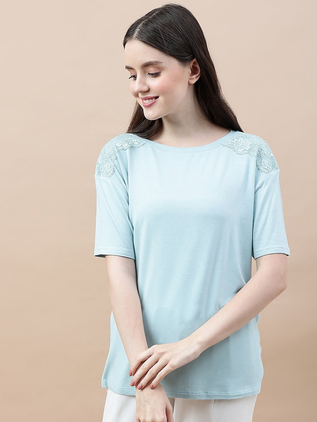 

Marks & Spencer Women Regular Lounge Tshirts, Green