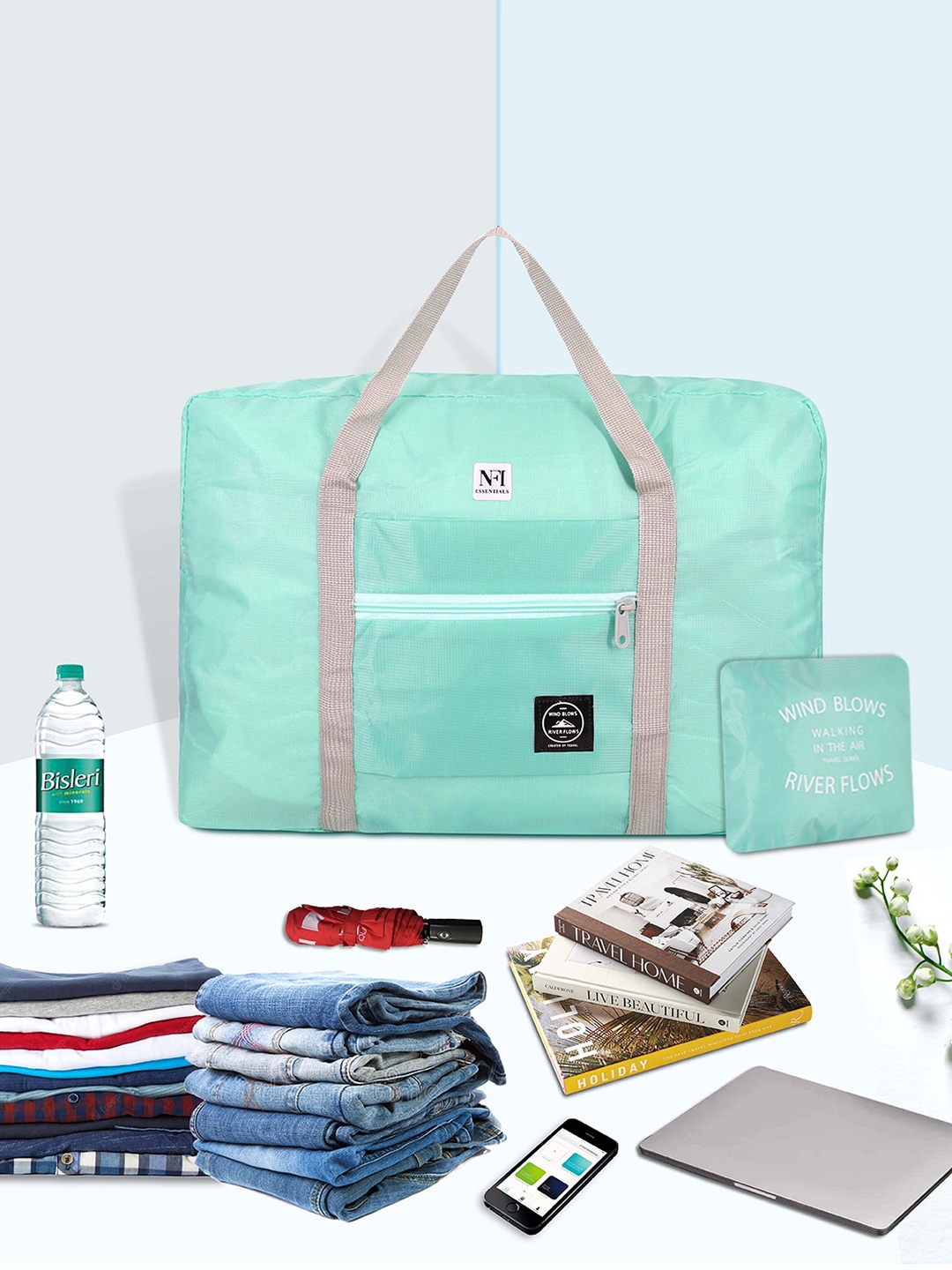 

NFI essentials Unisex Green Multipurpose Travelling Duffel Bag