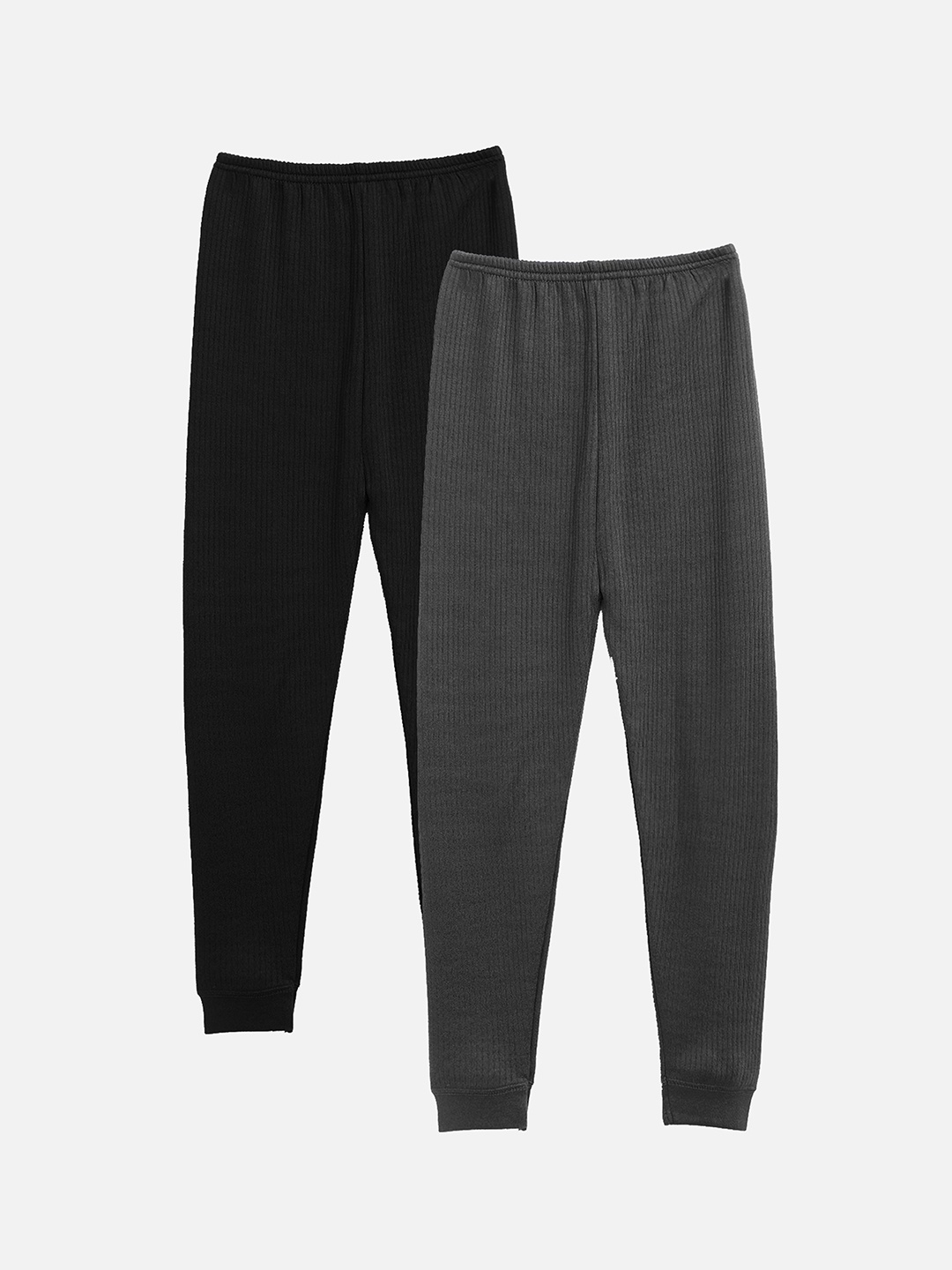 

Kanvin Boys Pack Of 2 Striped Thermal Bottoms, Black