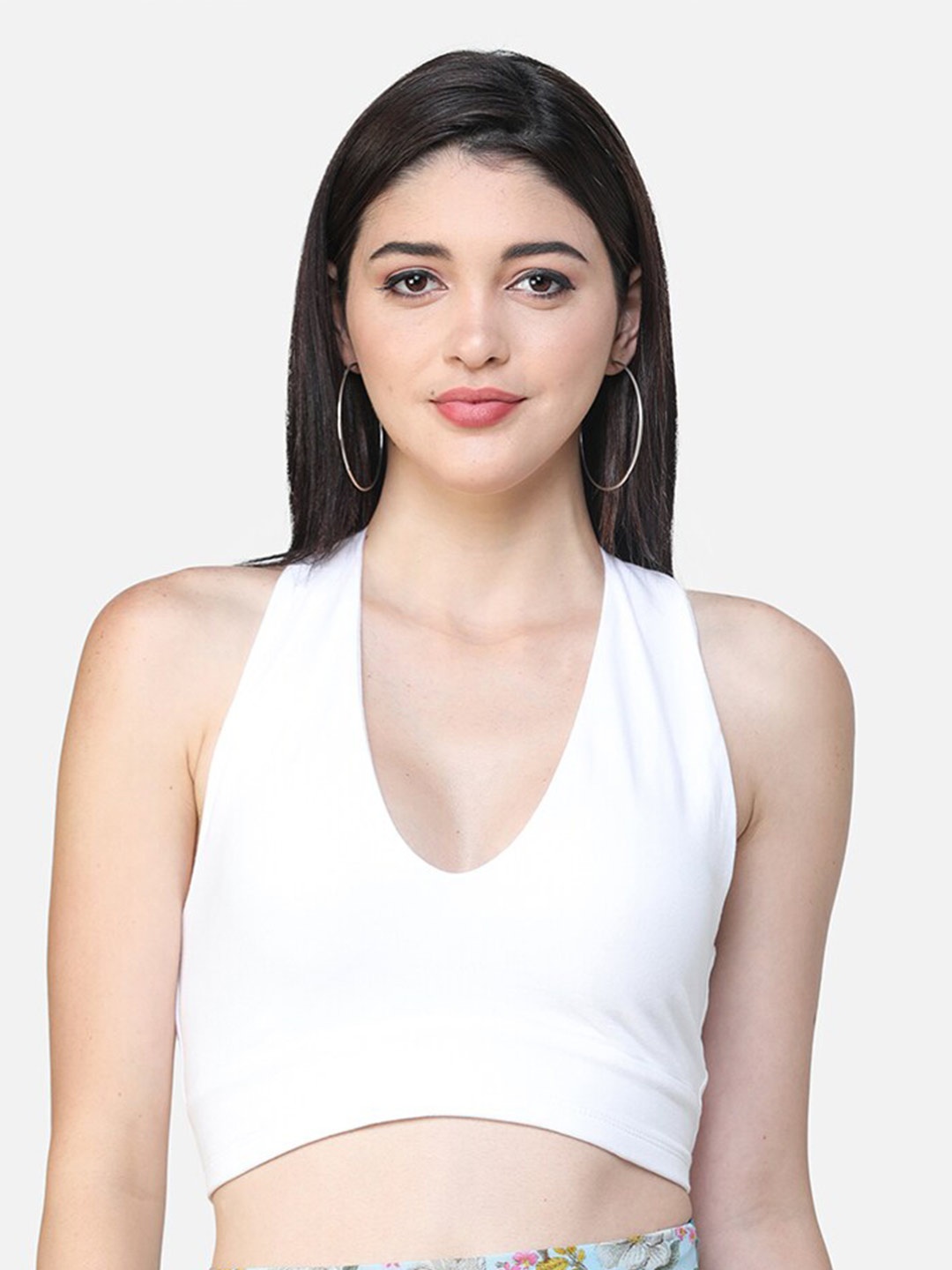 

Cation Styled Back Crop Top, White