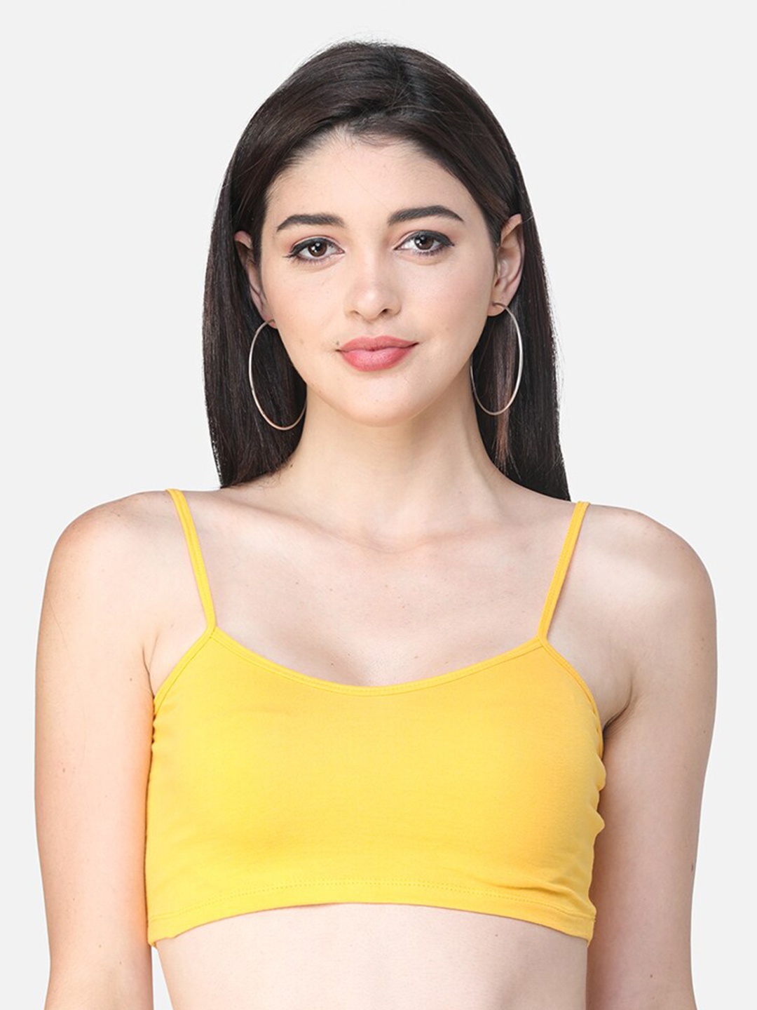 

Cation Bralette Crop Top, Yellow