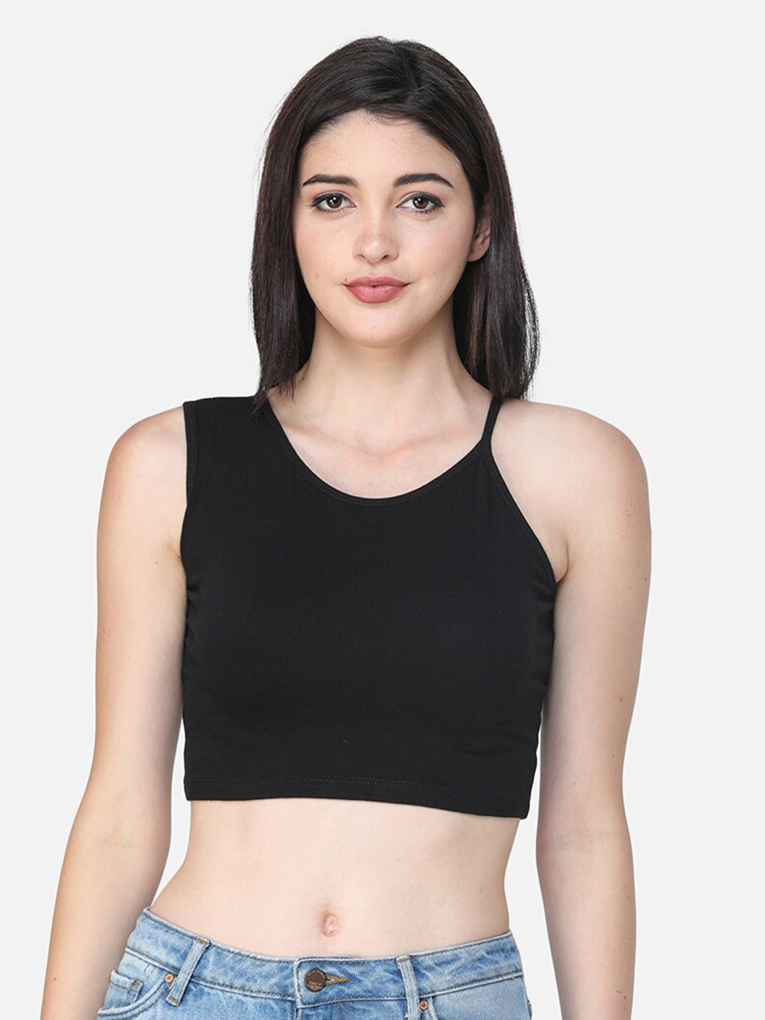 

Cation Crop Top, Black