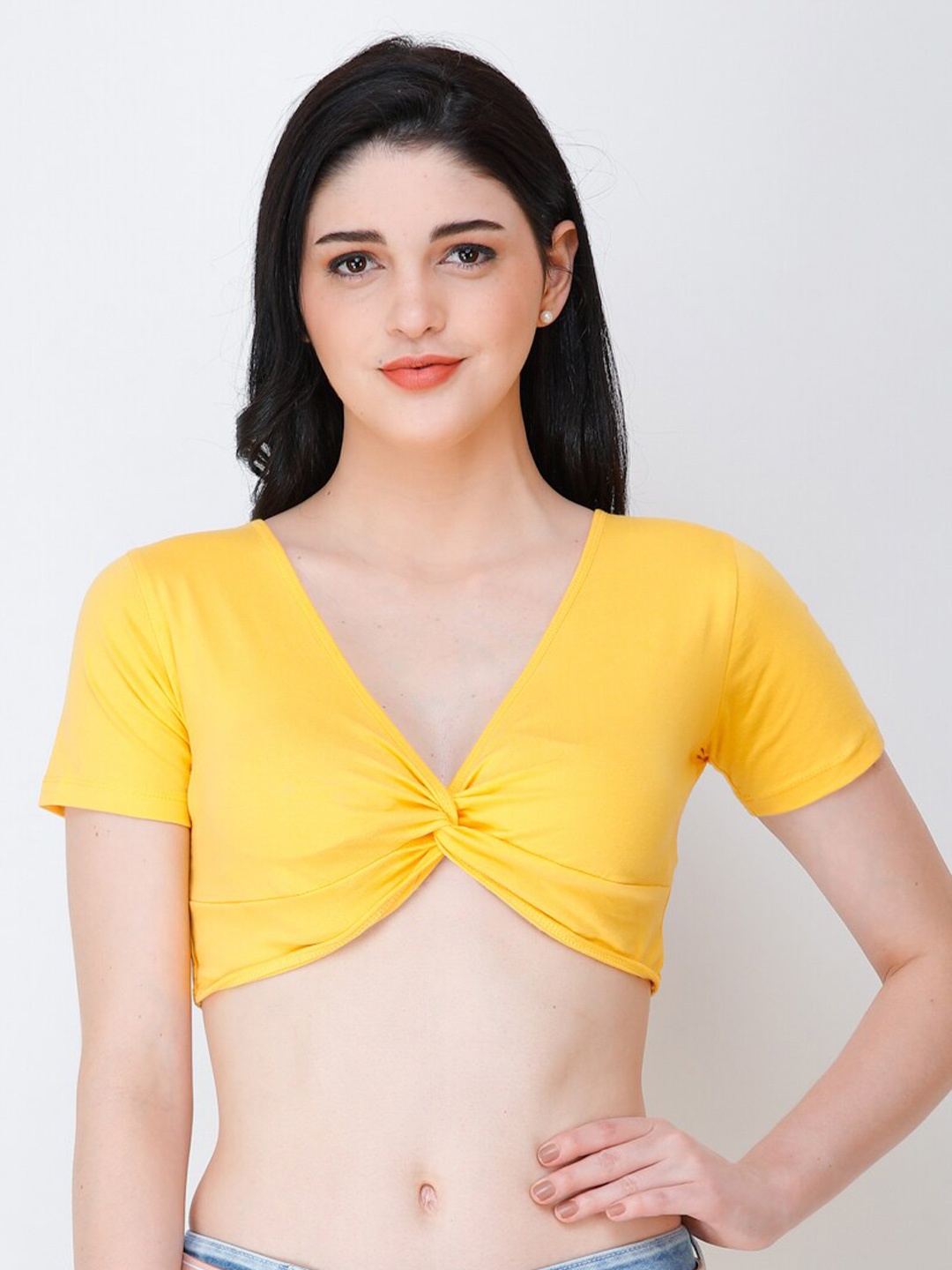 

Cation Crop Top, Yellow