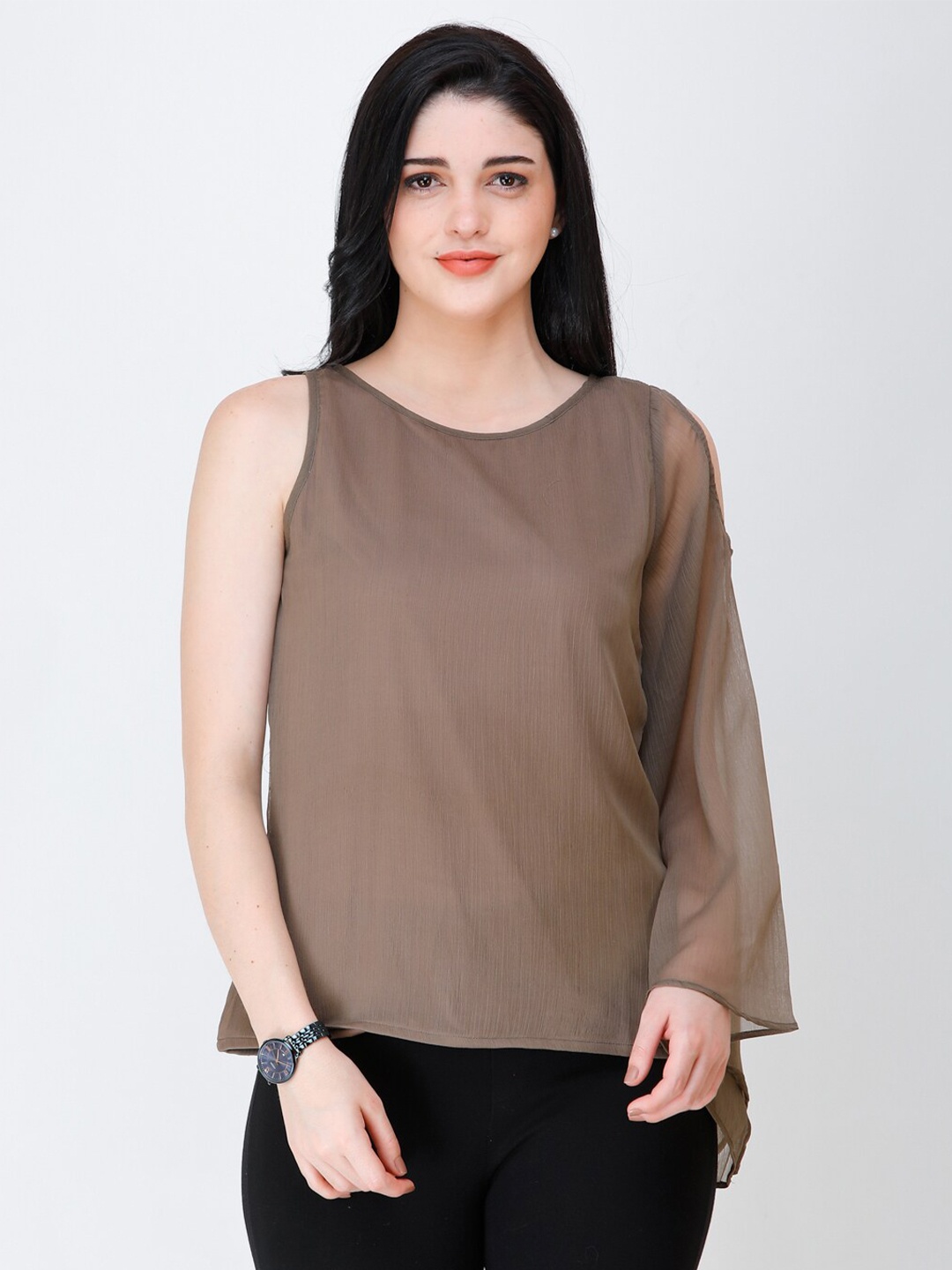 

Cation Beige Chiffon Top