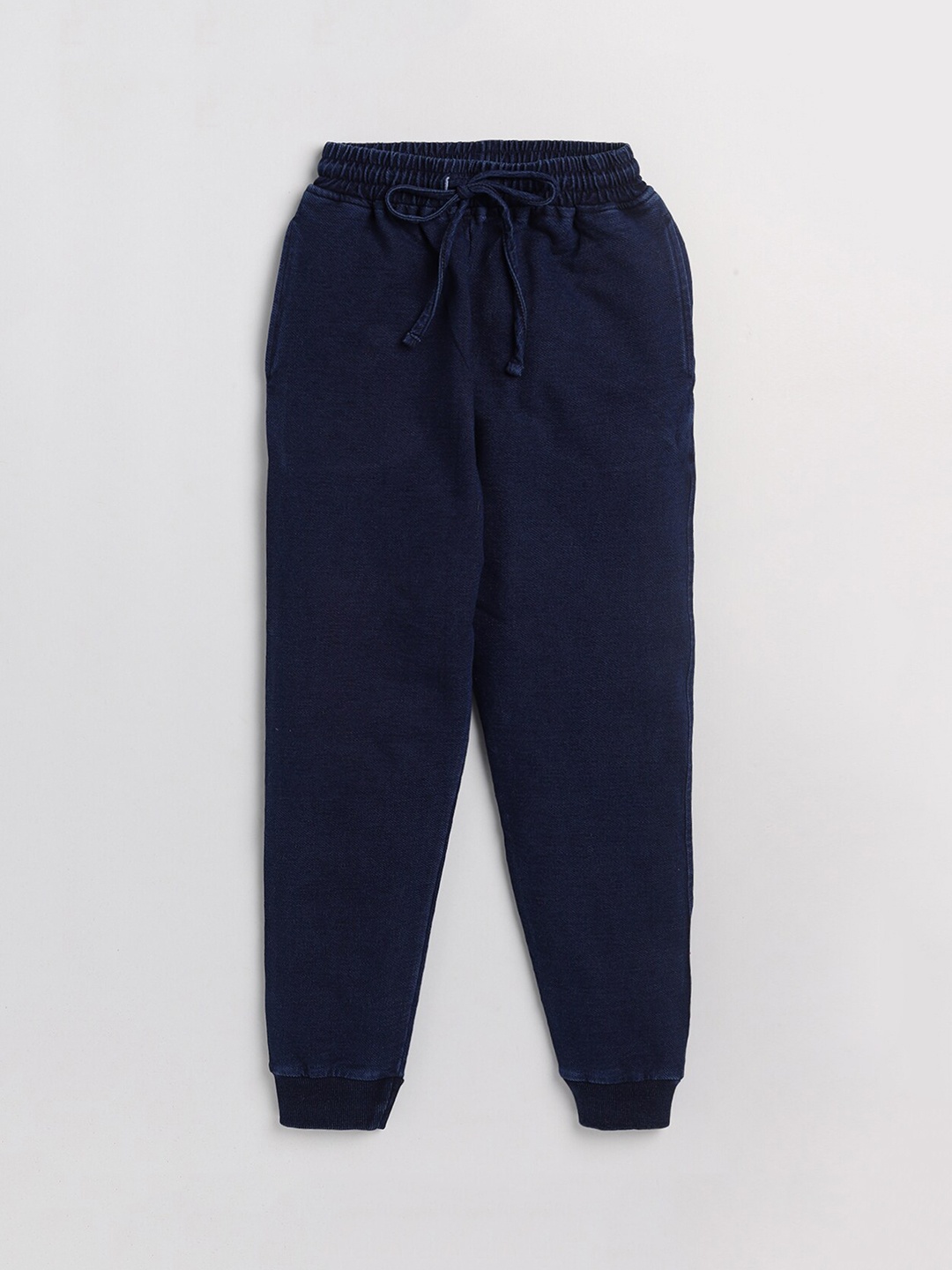 

AMUL Kandyfloss Kids Denim Cotton Joggers, Navy blue