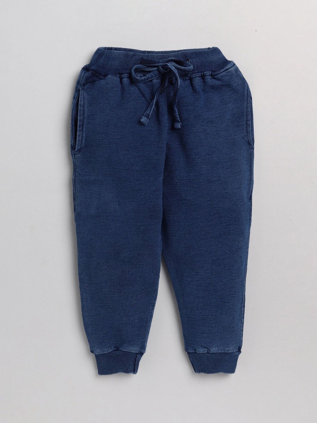 

AMUL Kandyfloss Kids Denim Cotton Joggers, Navy blue