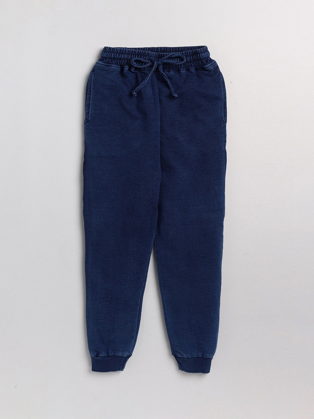 

AMUL Kandyfloss Kids Denim Cotton Joggers, Navy blue