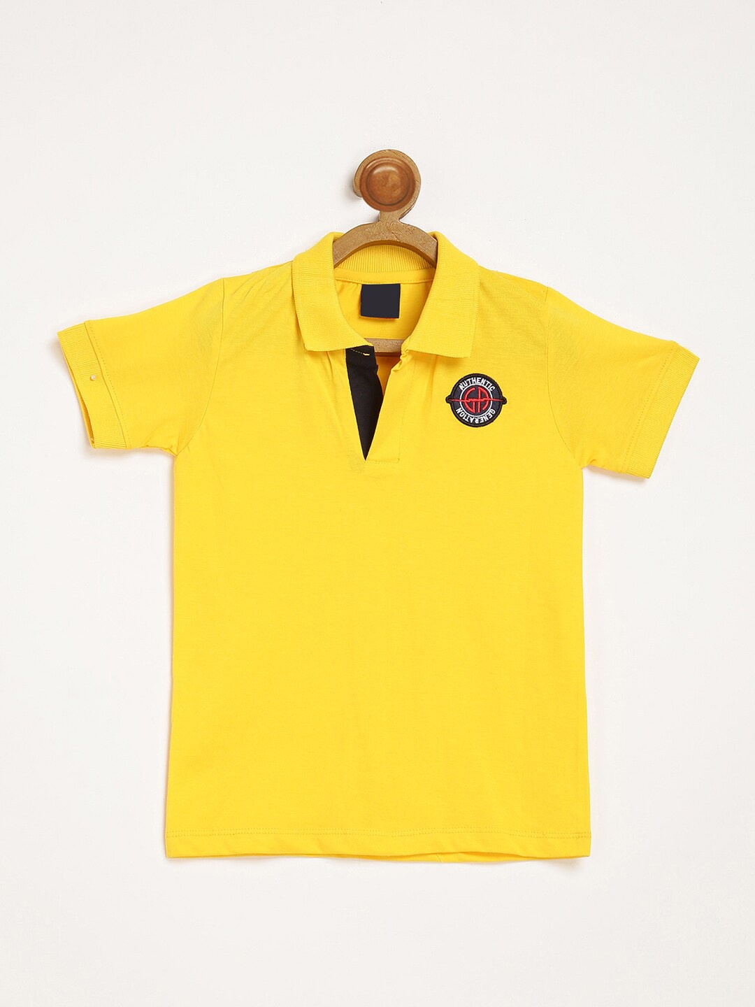 

V2 Value & Variety Boys Yellow Polo Collar Cotton T-shirt