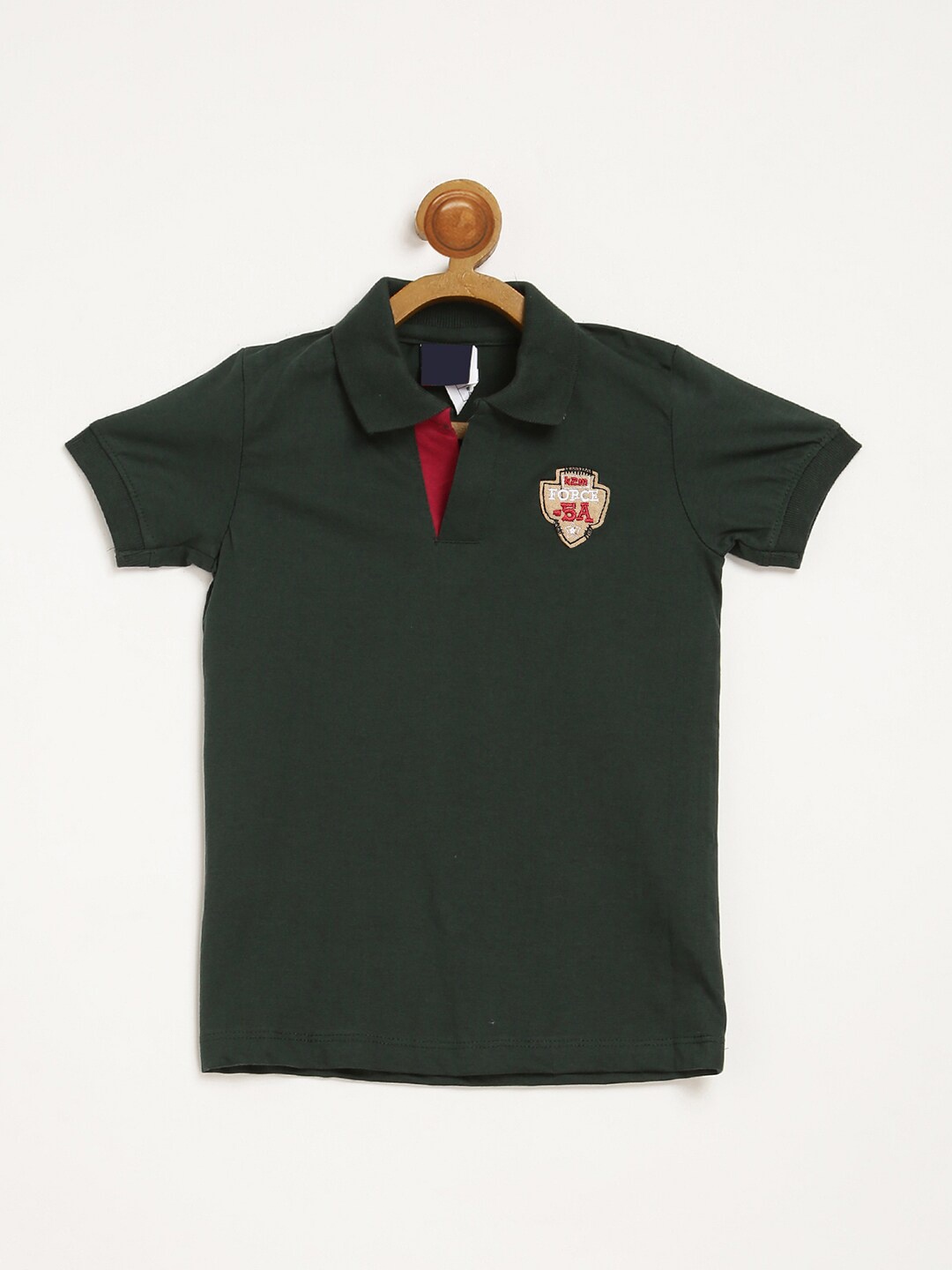 

V2 Value & Variety Kids Boys Polo Collar Cotton T-shirt, Olive