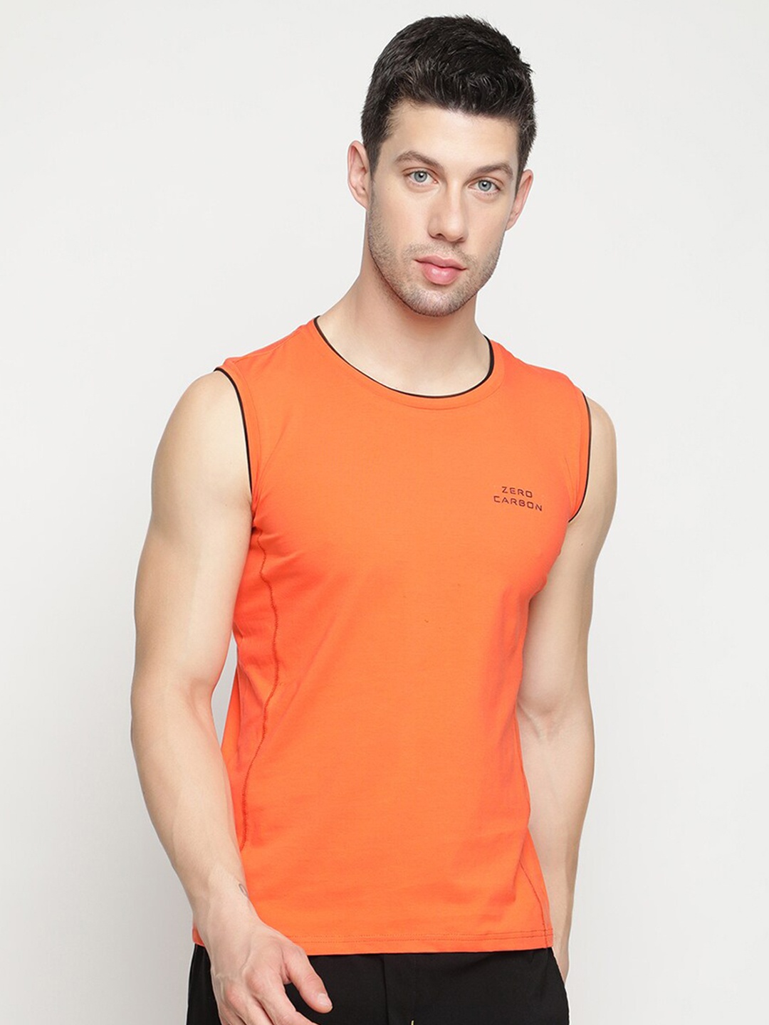 

V2 Value & Variety Men Orange V-Neck T-shirt