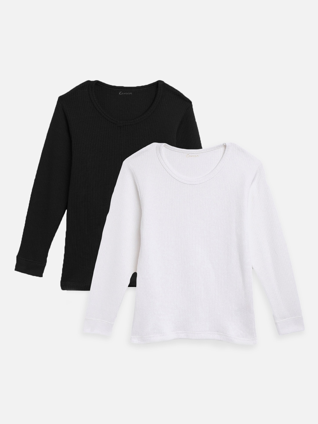 

Kanvin Boys Pack Of 2 Thermal Tops, Black