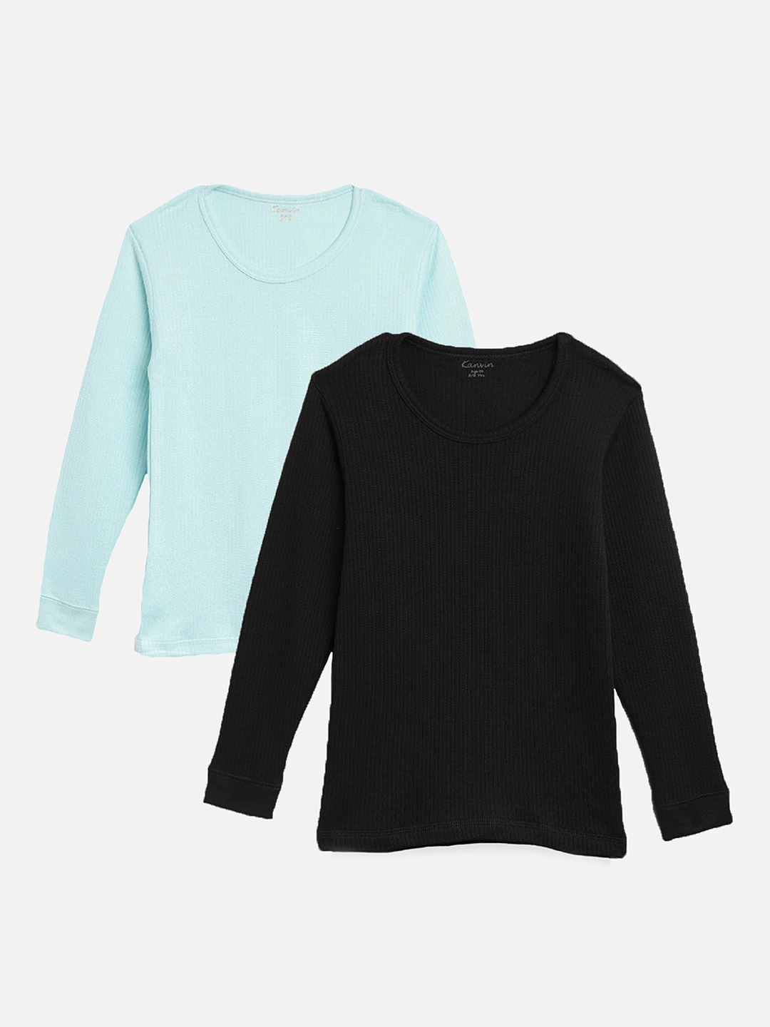 

Kanvin Boys Pack Of 2 Thermal Tops, Black