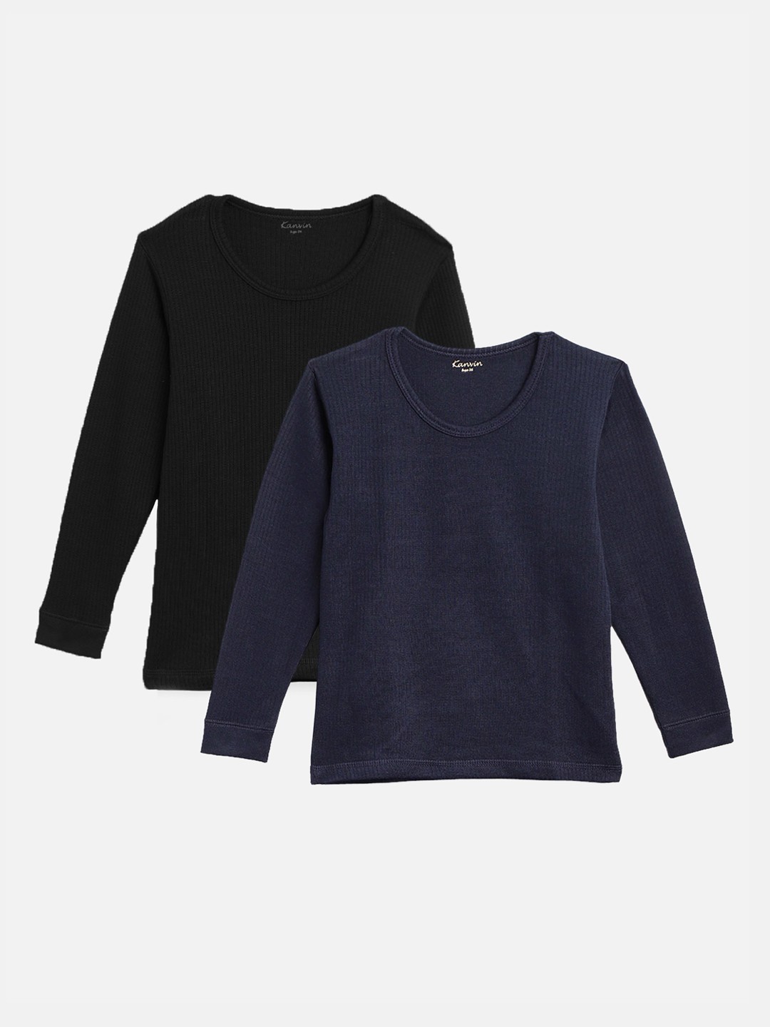 

Kanvin Boys Pack Of 2 Thermal Tops, Black