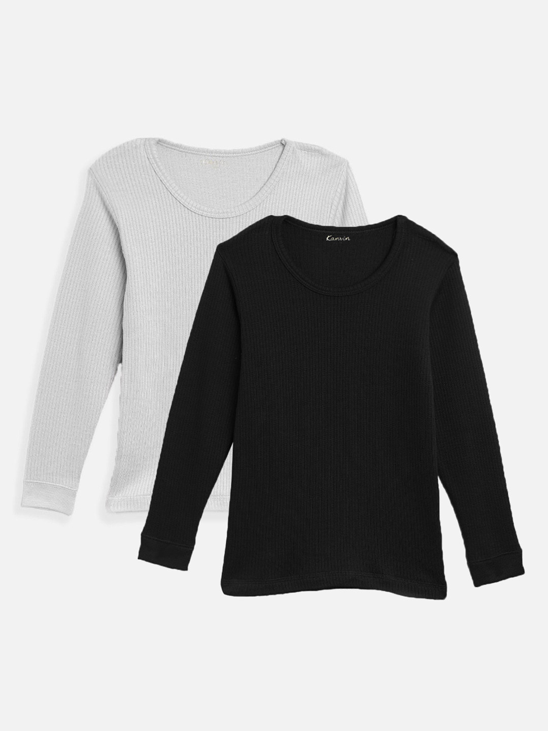 

Kanvin Boys Pack Of 2 Thermal Tops, Black