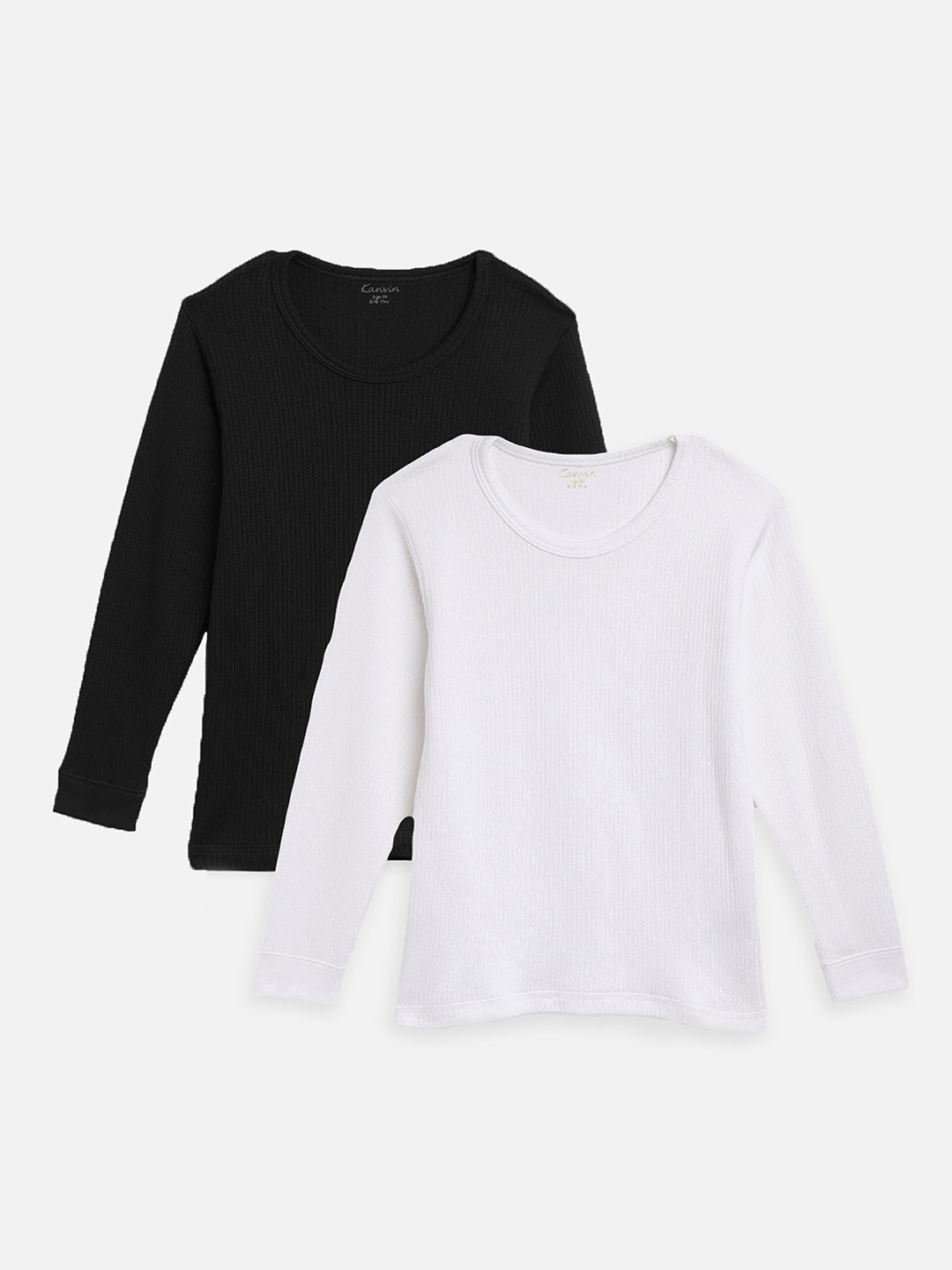 

Kanvin Boys Pack Of 2 Thermal Tops, Black