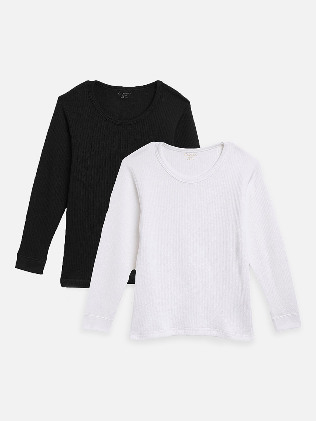 

Kanvin Boys Pack Of 2 Thermal Tops, Black
