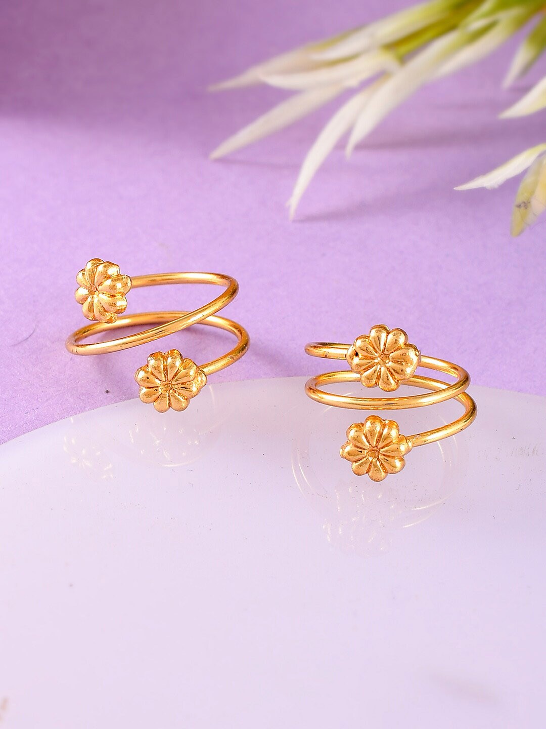 

Silvermerc Designs Set of 2 Gold-Plated Toe Ring