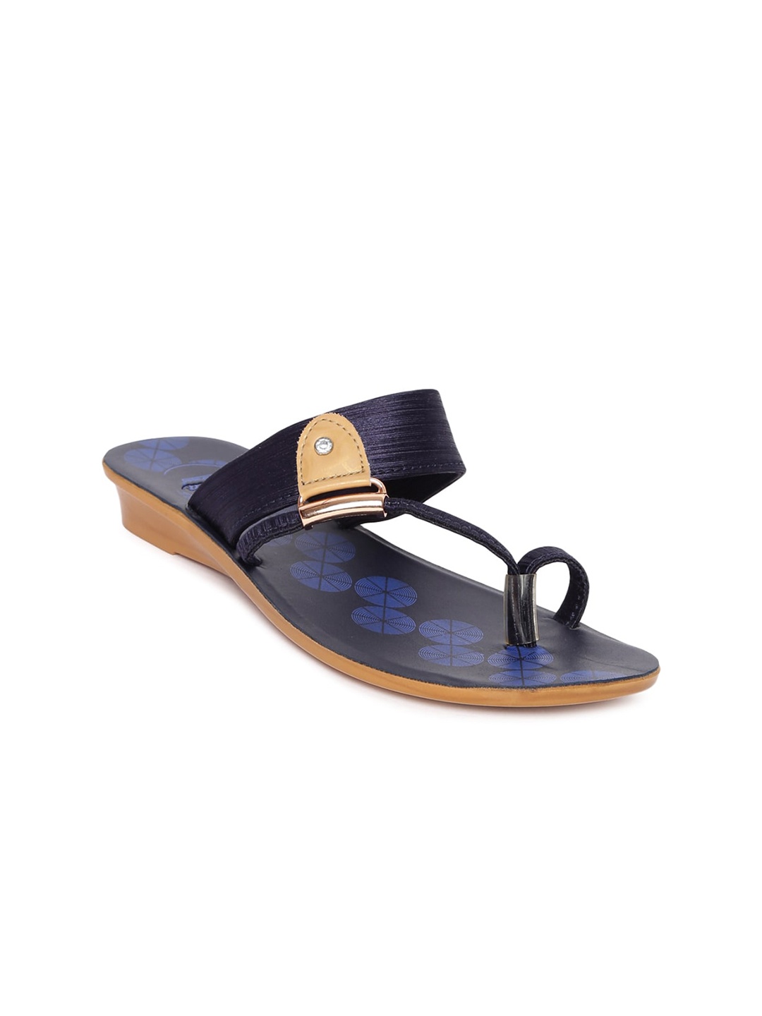 

Paragon Women Colourblocked One Toe Flats, Navy blue