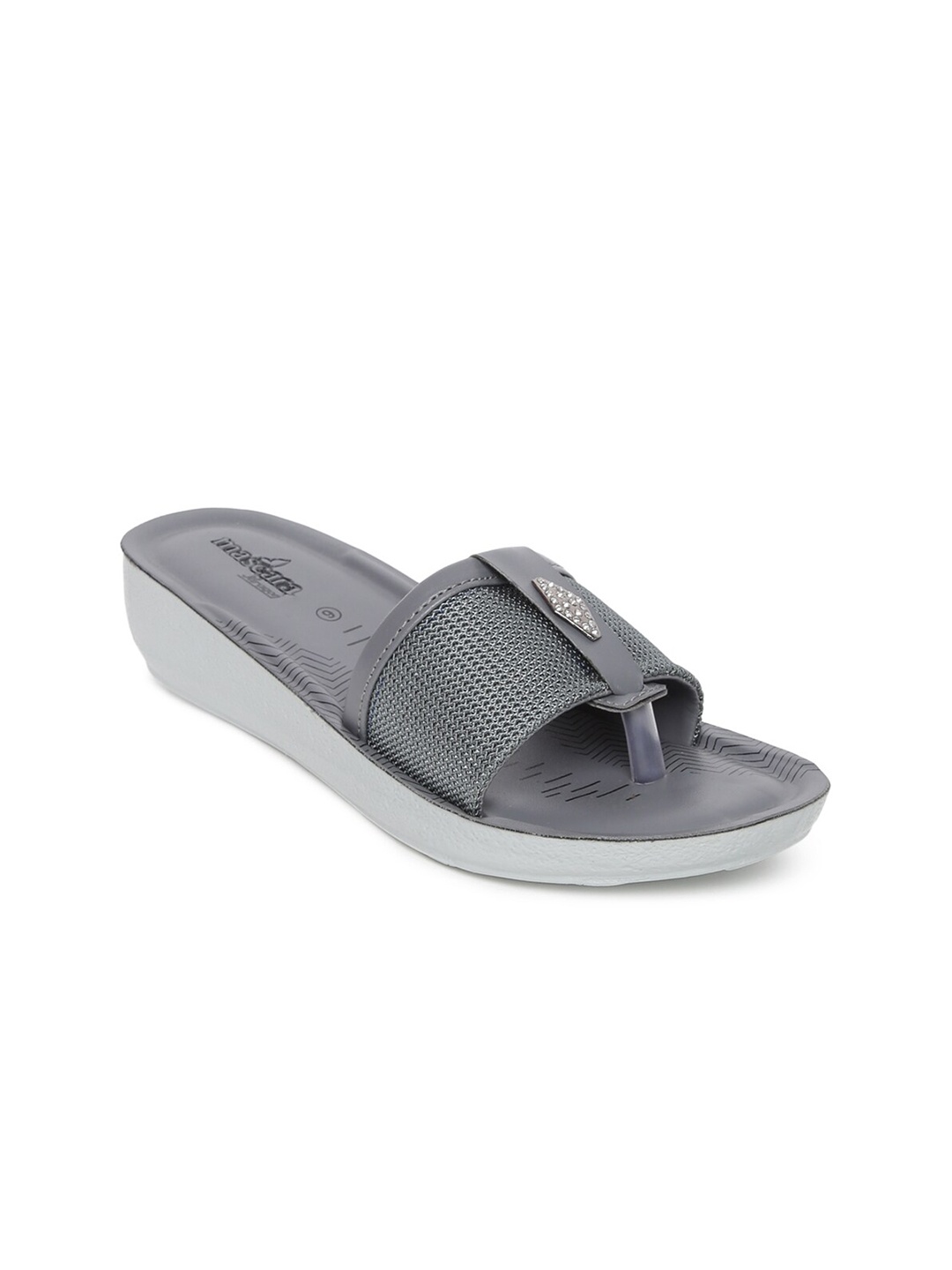 

Paragon Women Textured One Toe Flats, Grey
